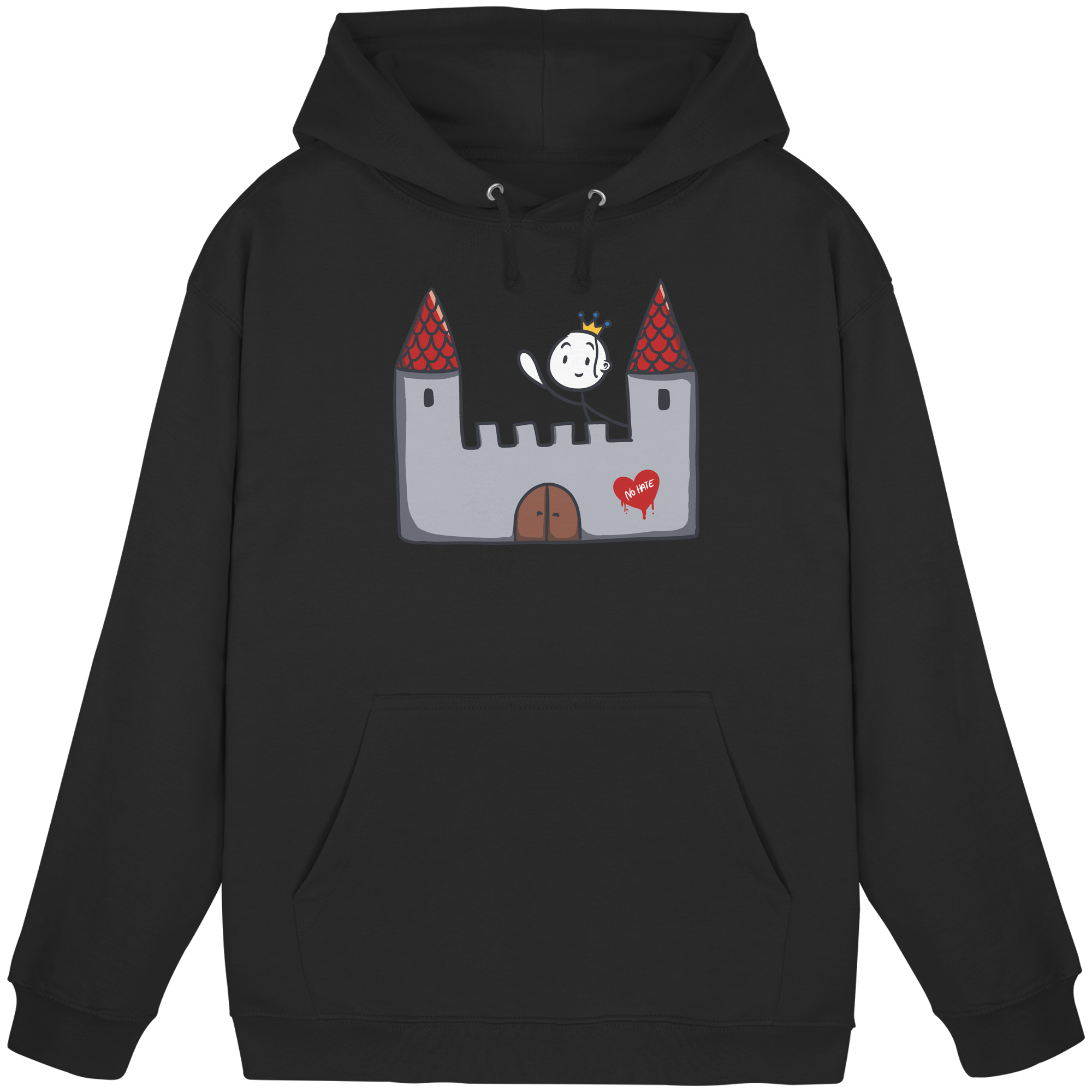 Seelenmännchen "Schloss Edition" Frontprint (dunkel) - Basic Unisex Hoodie