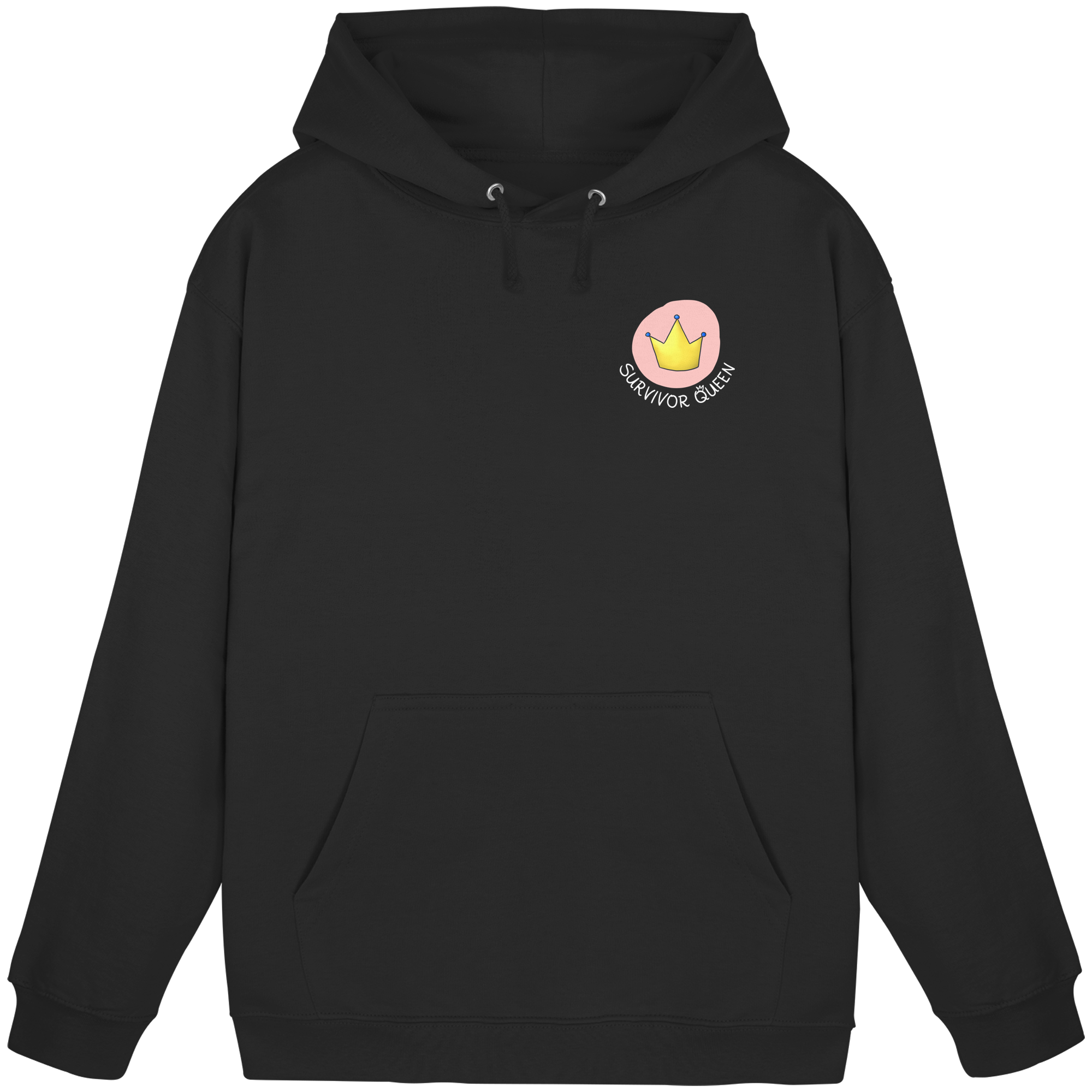 Survivor Queens Logo "Schriftzug Edition" Brustprint (dunkel) - Basic Unisex Hoodie