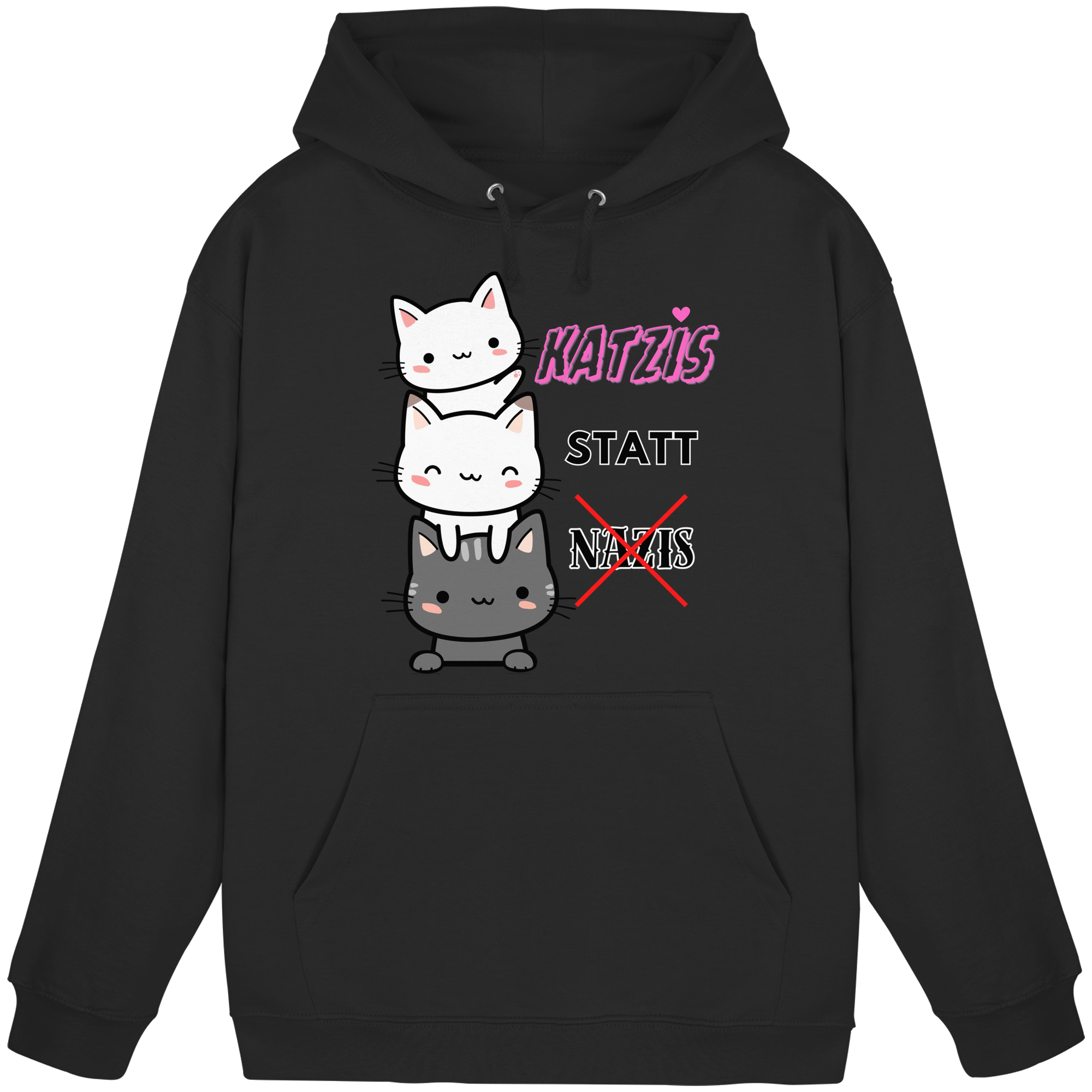 Katzis statt Nazis - Basic Unisex Hoodie
