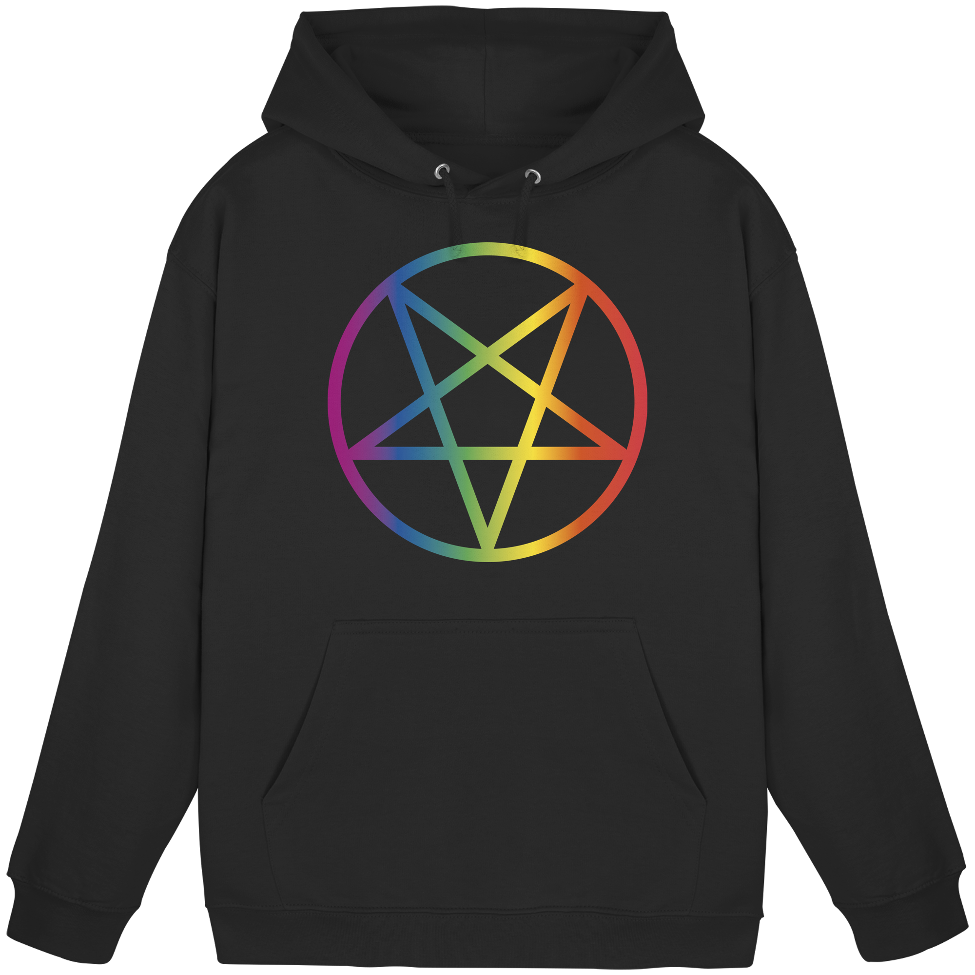Regenbogen Pentagramm - Basic Unisex Hoodie