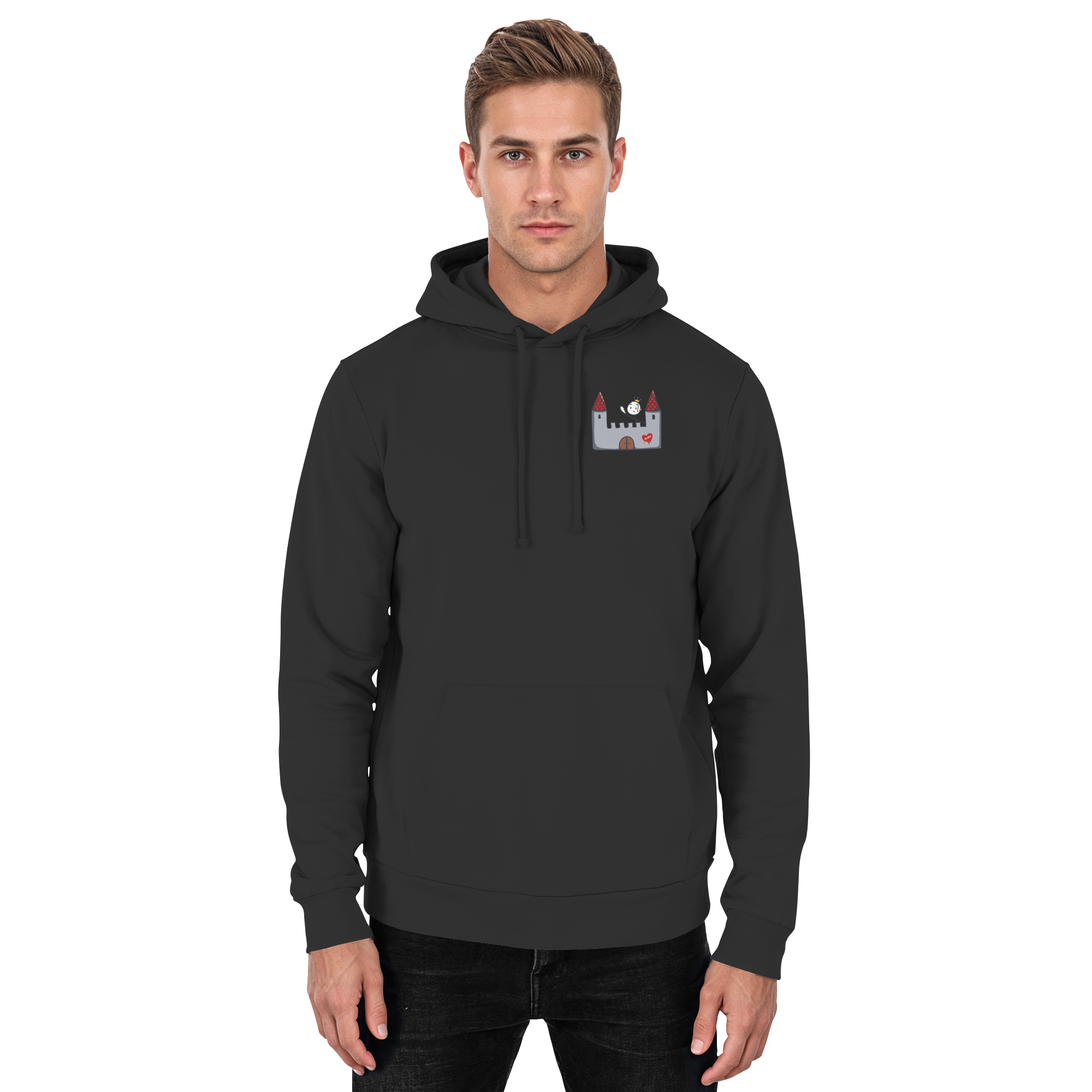 Seelenmännchen "Schloss Edition" Brustprint (dunkel) - Basic Unisex Hoodie