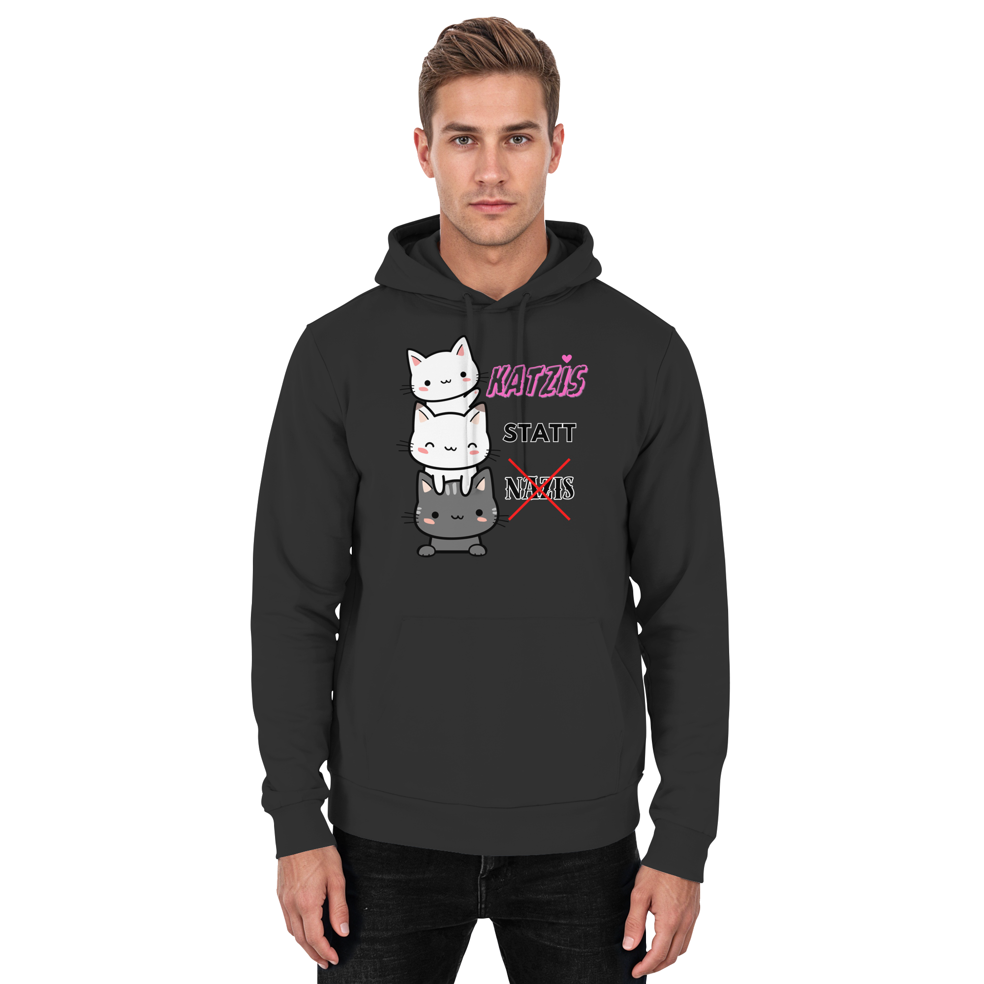 Katzis statt Nazis - Basic Unisex Hoodie