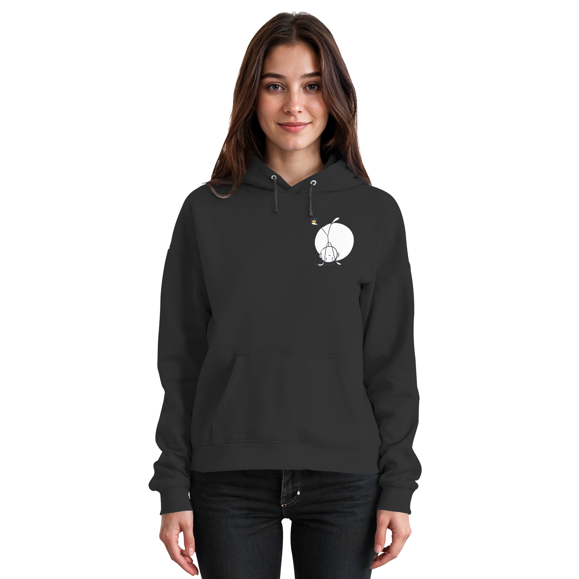 Seelenmännchen "Handstand Edition" Brustprint (dunkel) - Basic Unisex Hoodie