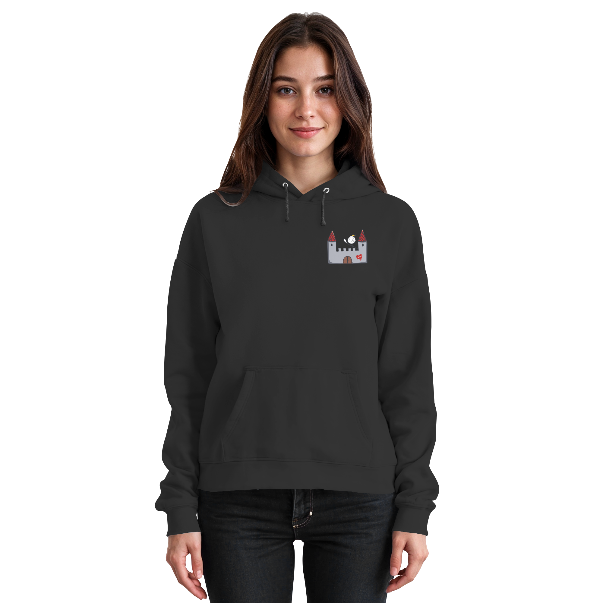 Seelenmännchen "Schloss Edition" Brustprint (dunkel) - Basic Unisex Hoodie