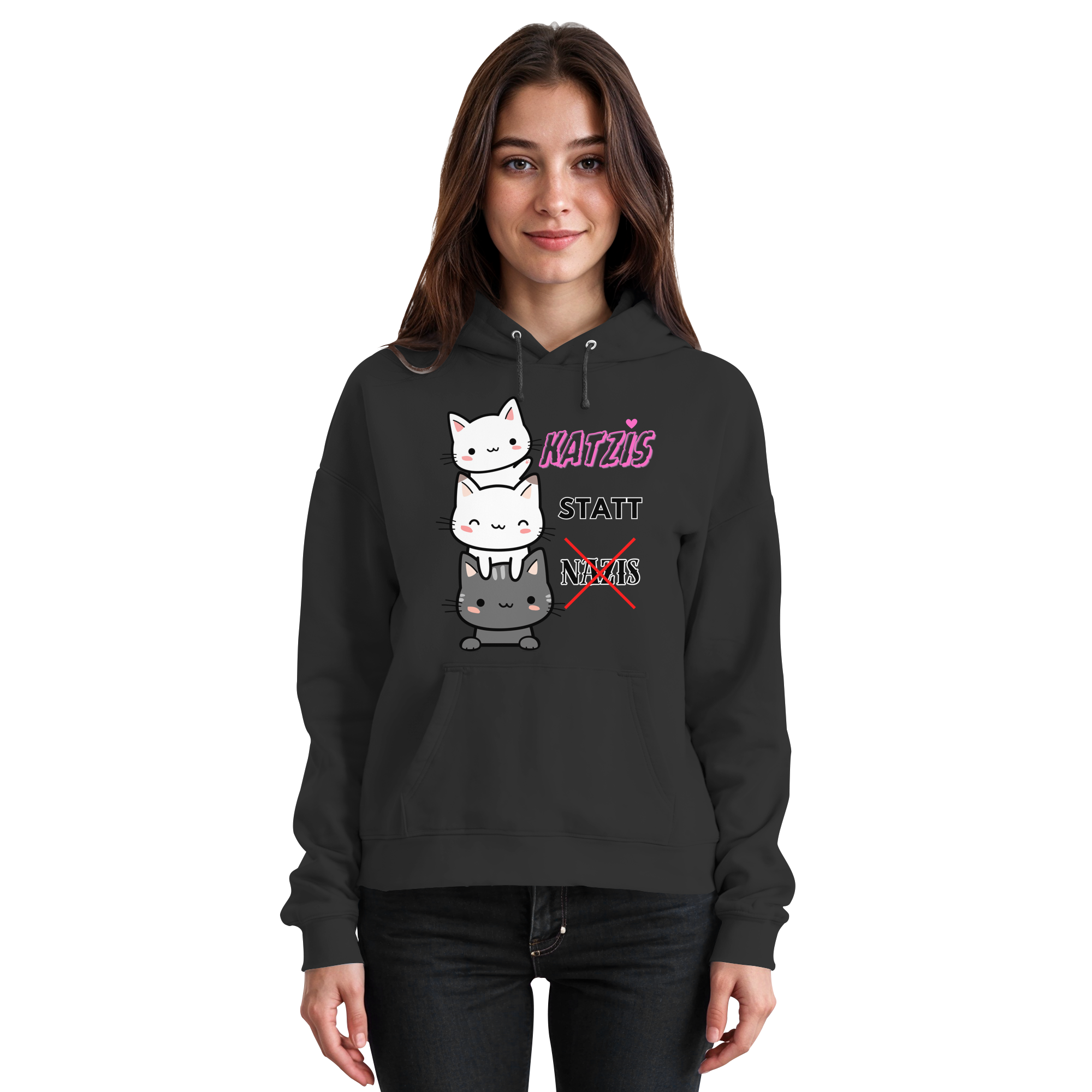 Katzis statt Nazis - Basic Unisex Hoodie