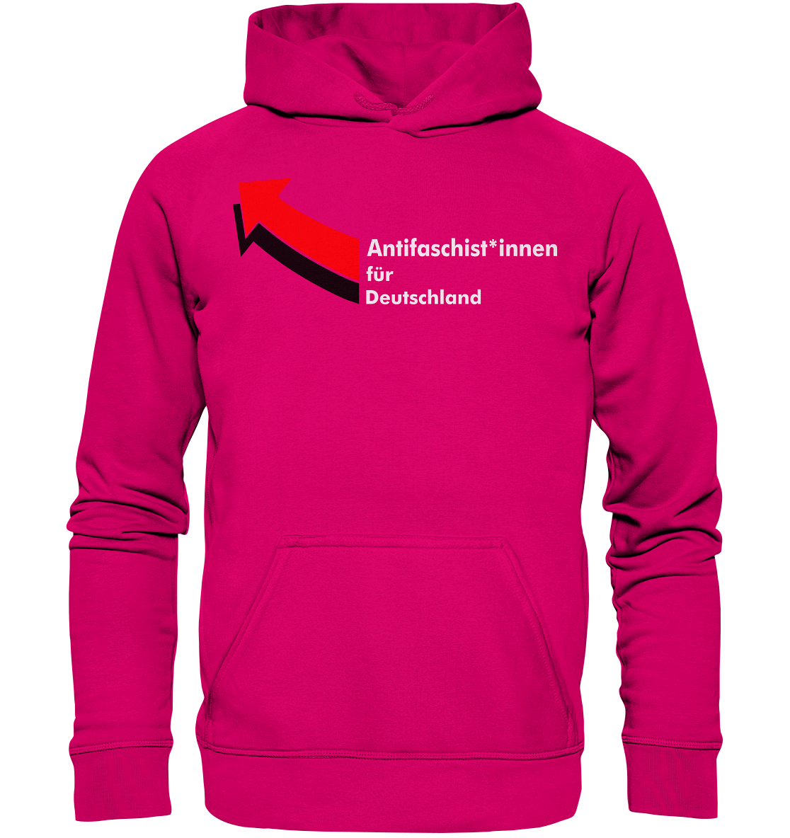 Antifaschist*innen für Deutschland (weiße Schrift) Hoodie