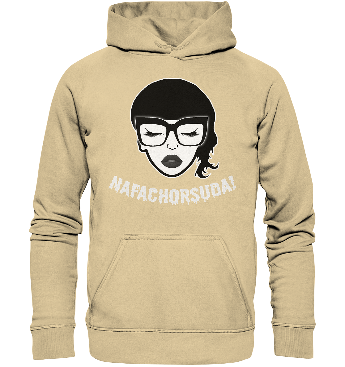 Nafachorsuda! Weiße Schrift - Basic Unisex Hoodie