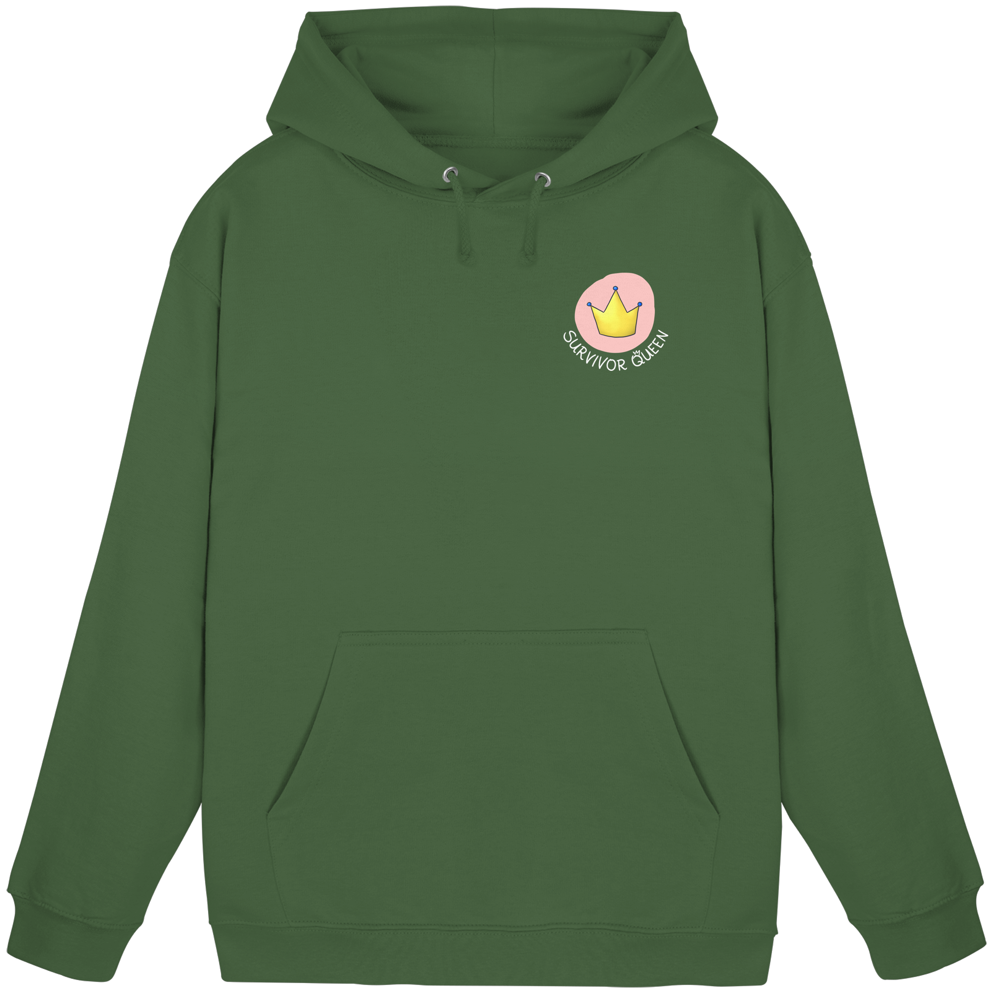 Survivor Queens Logo "Schriftzug Edition" Brustprint (dunkel) - Basic Unisex Hoodie