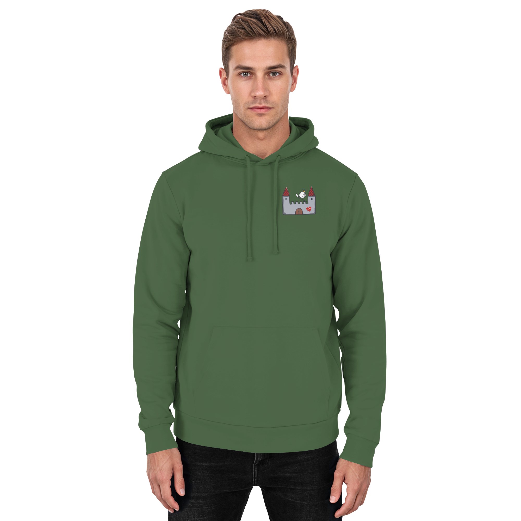 Seelenmännchen "Schloss Edition" Brustprint (dunkel) - Basic Unisex Hoodie