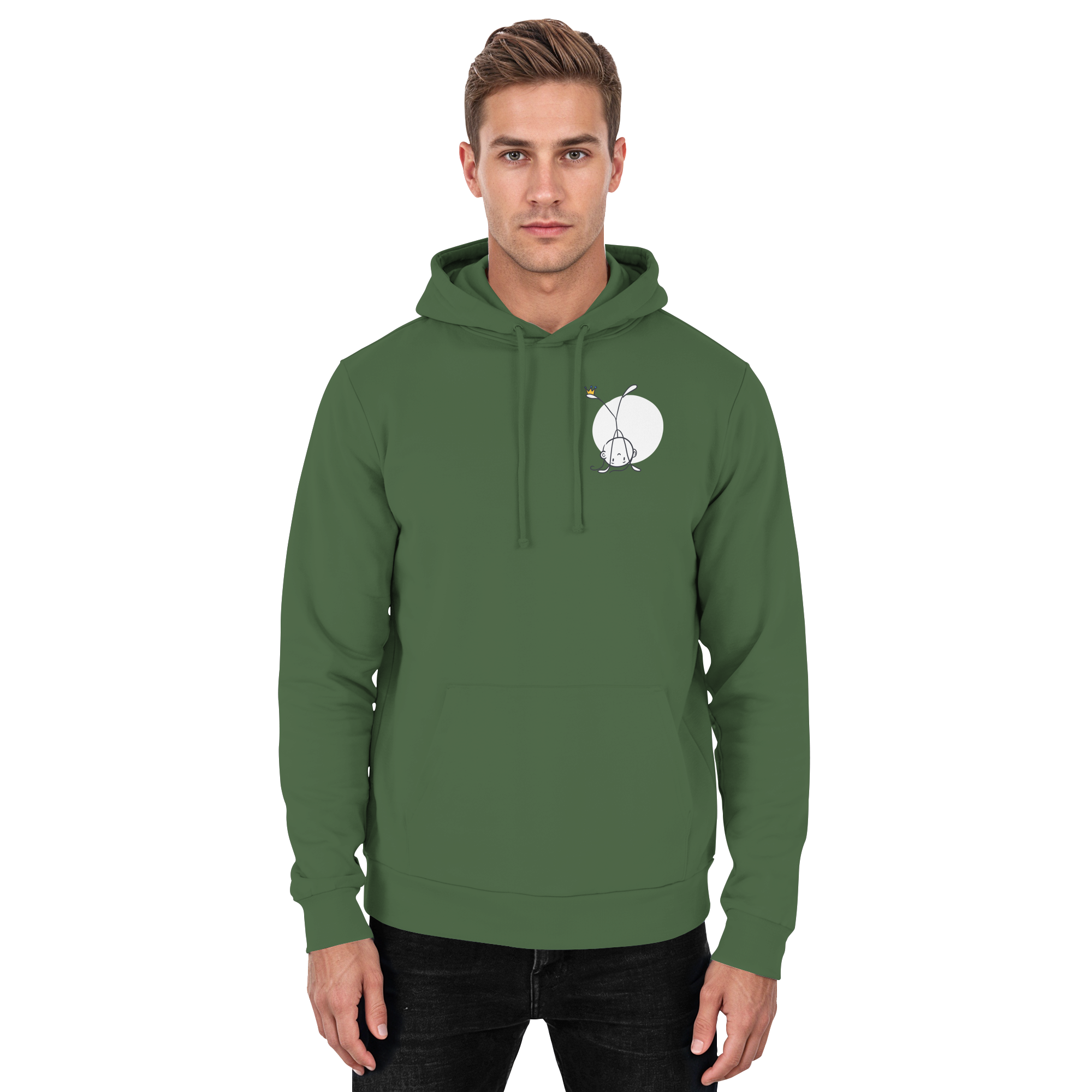 Seelenmännchen "Handstand Edition" Brustprint (dunkel) - Basic Unisex Hoodie