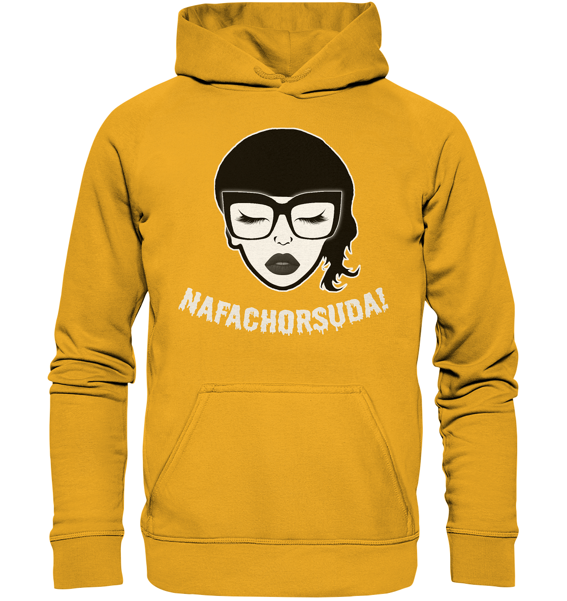 Nafachorsuda! Weiße Schrift - Basic Unisex Hoodie