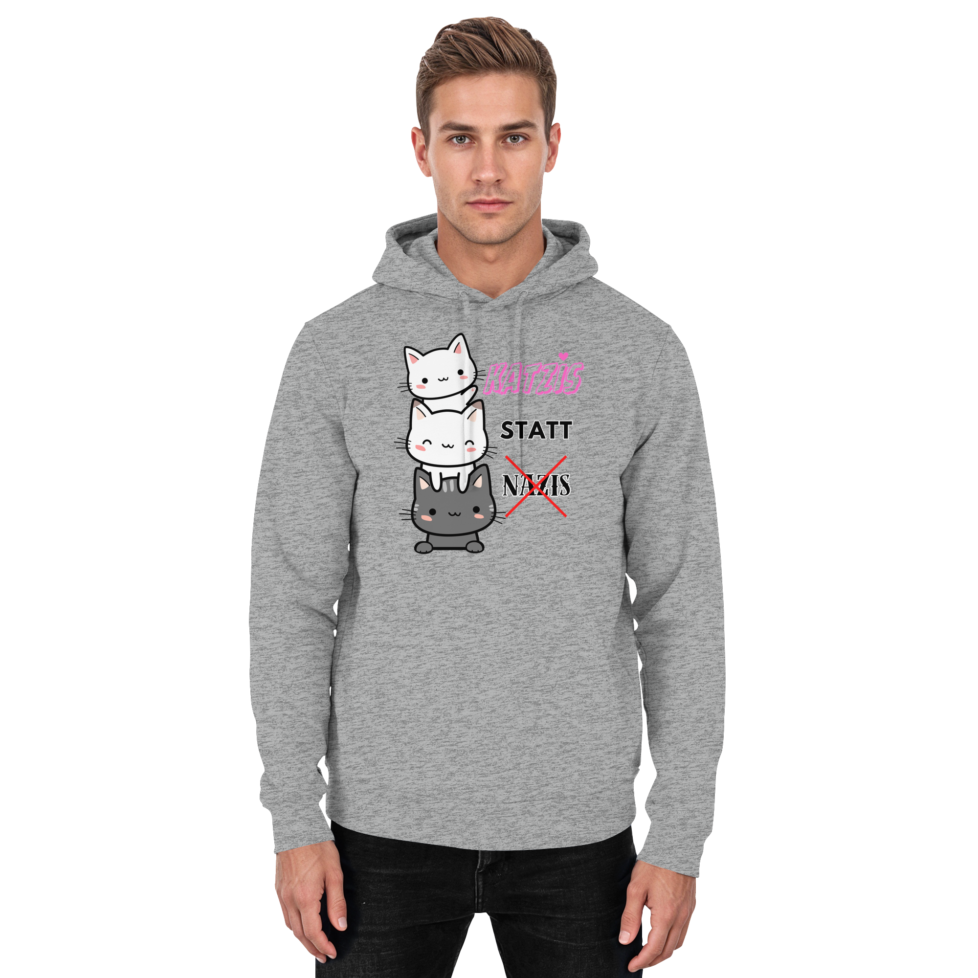 Katzis statt Nazis - Basic Unisex Hoodie