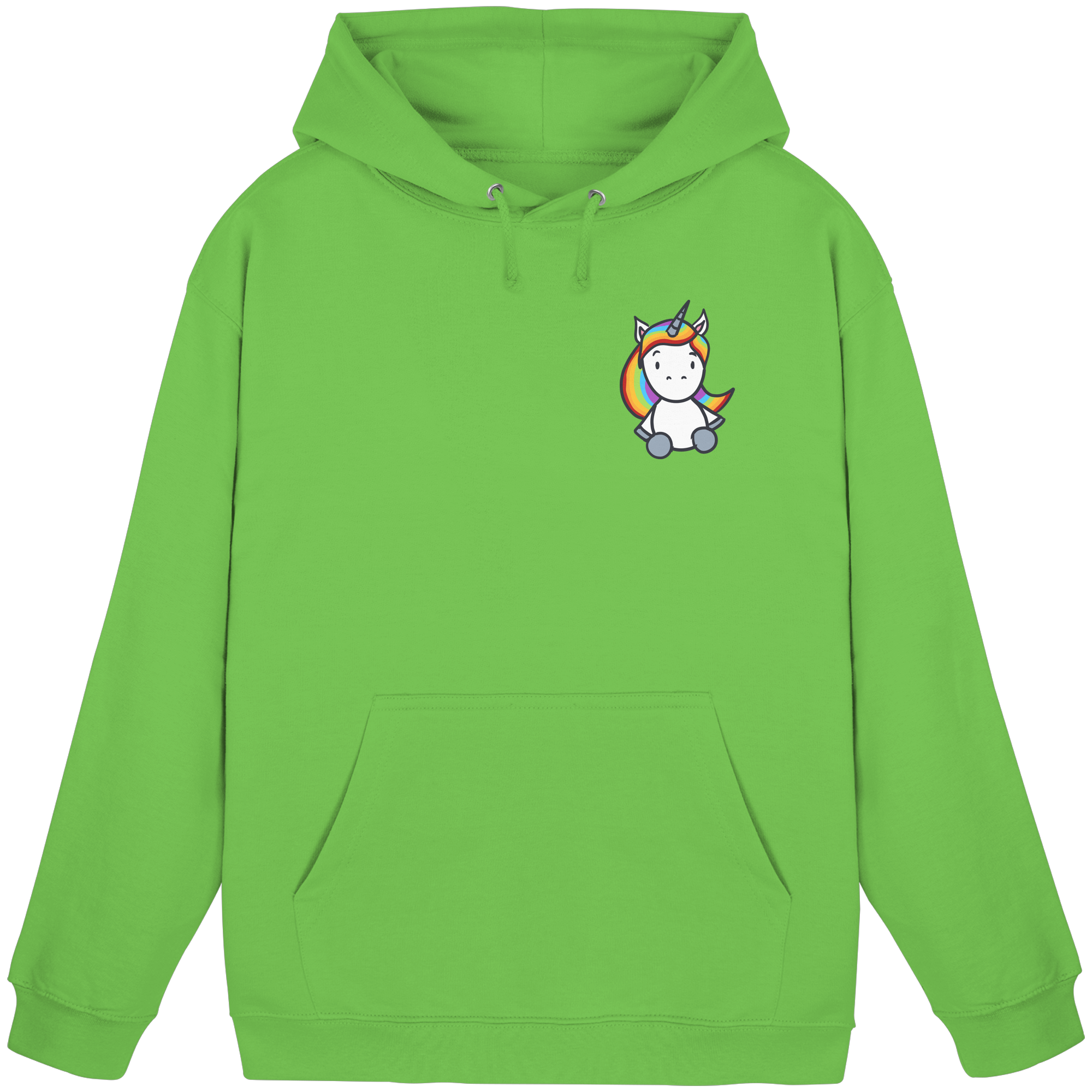 Einhorn mit Regenbogen Haaren - Basic Unisex Hoodie