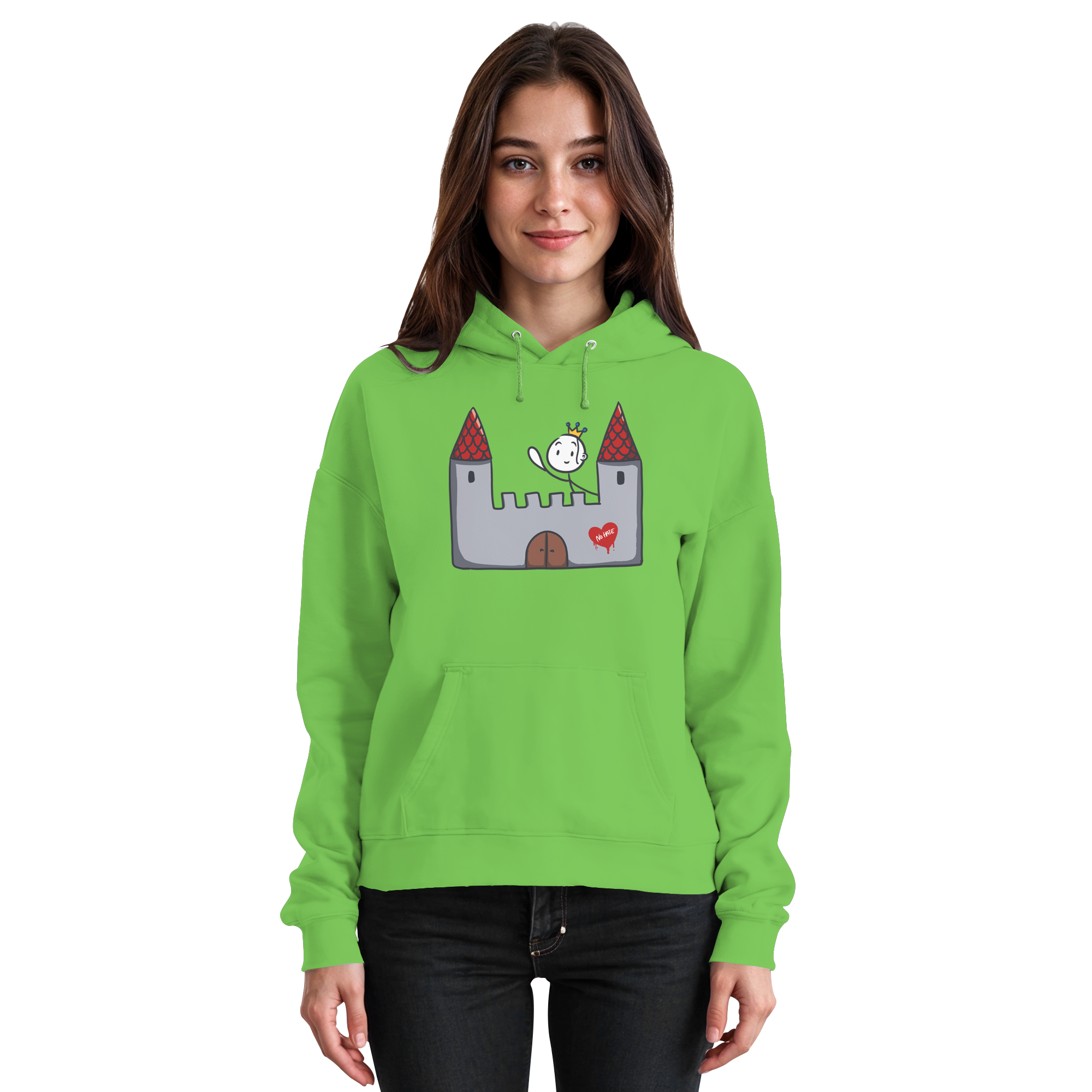 Seelenmännchen "Schloss Edition" Frontprint (dunkel) - Basic Unisex Hoodie