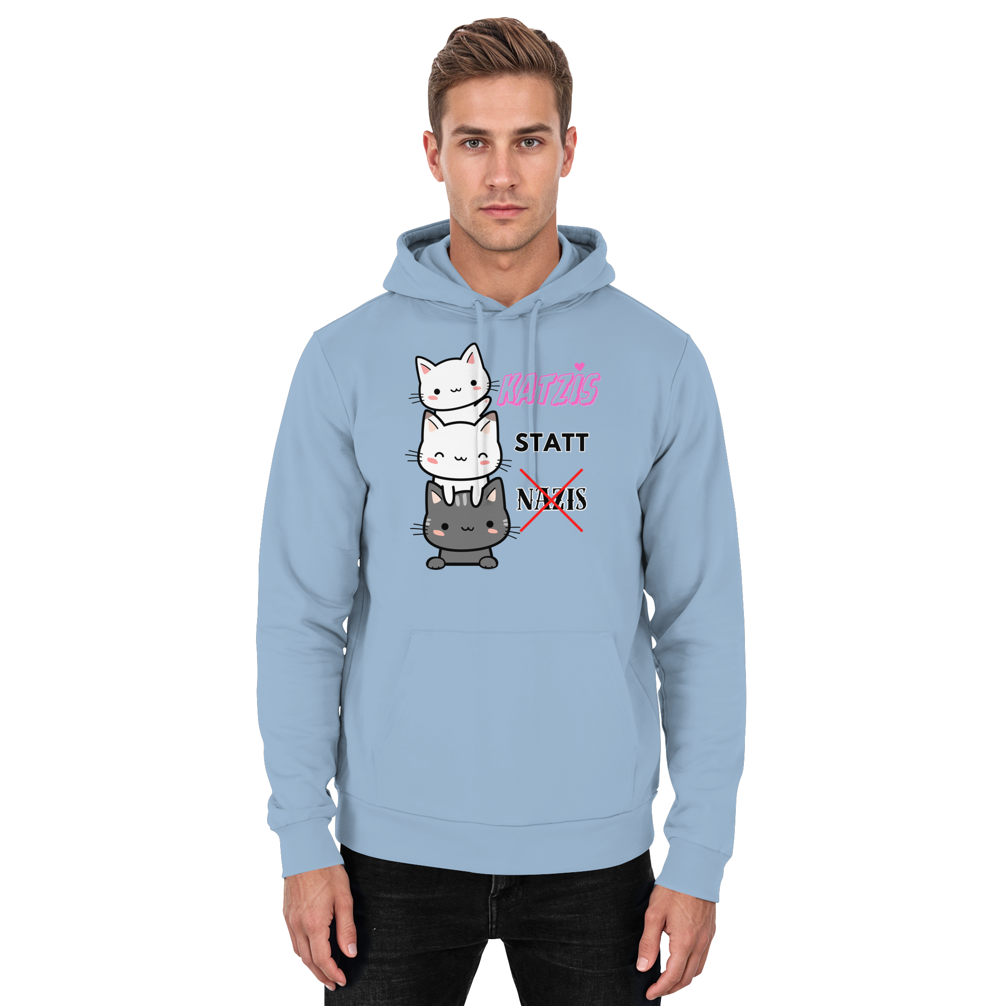 Katzis statt Nazis - Basic Unisex Hoodie