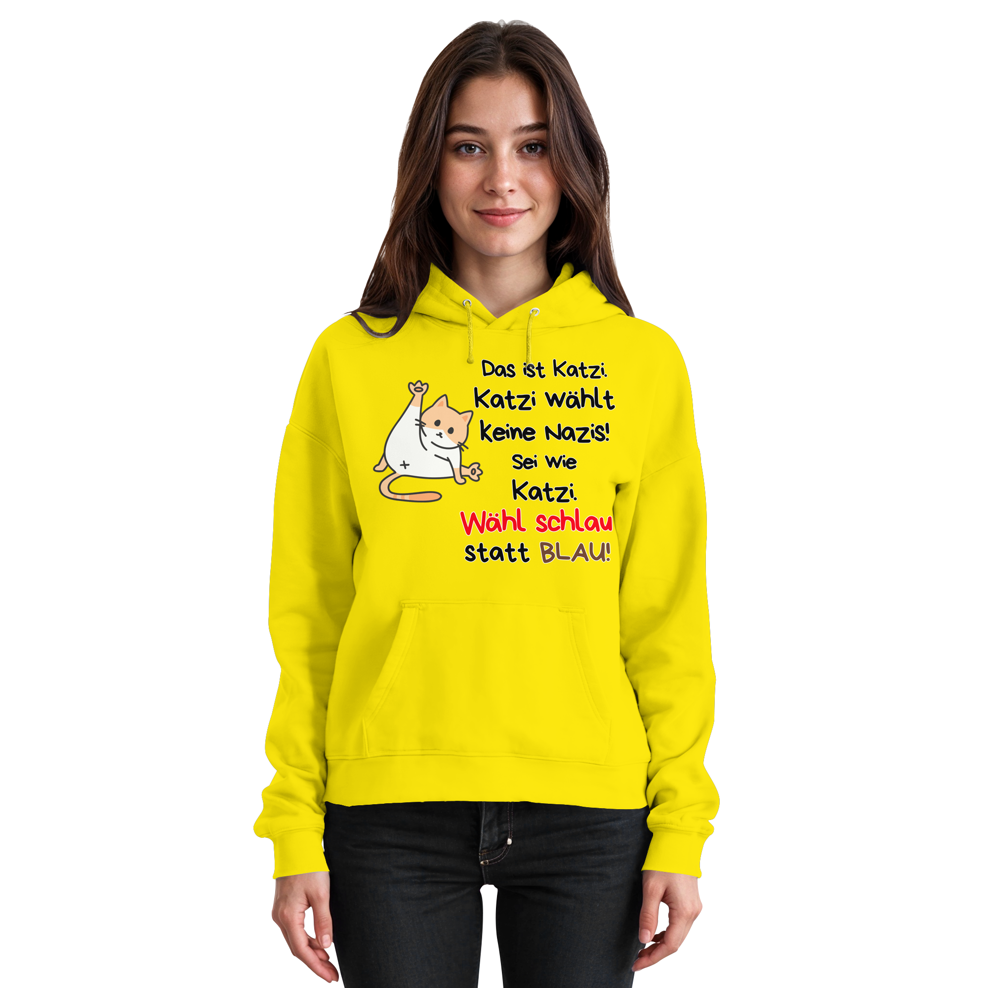 Katzi wählt keine Nazis! - Basic Unisex Hoodie