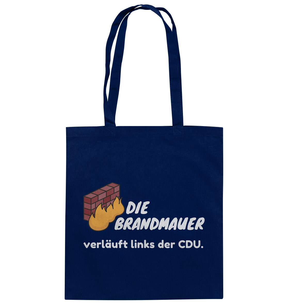 Brandmauer (weiße Schrift) - Baumwolltasche