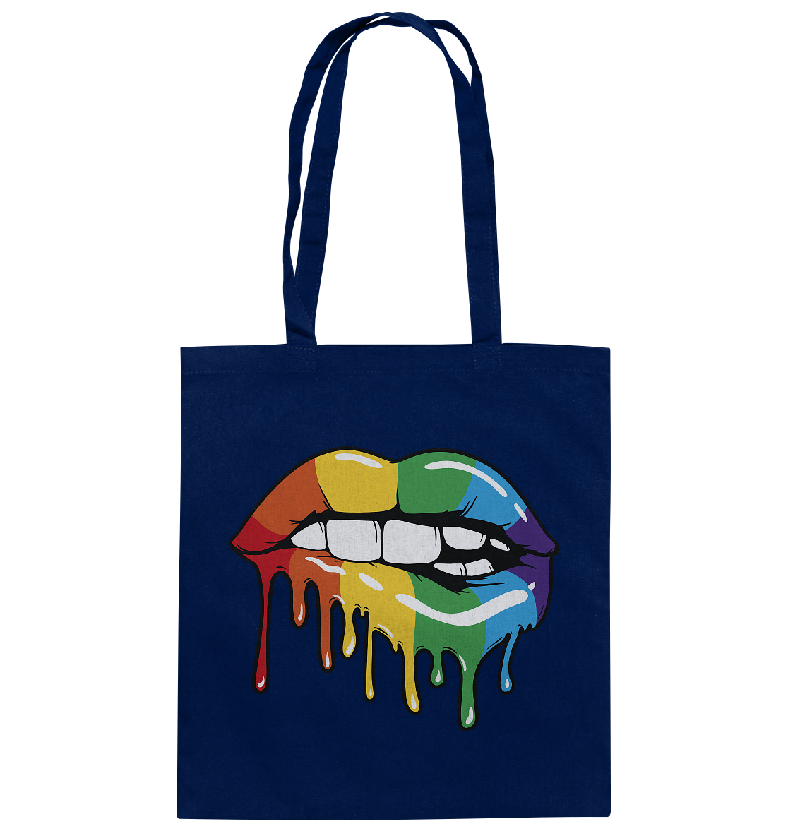 Regenbogen Lippen - Baumwolltasche
