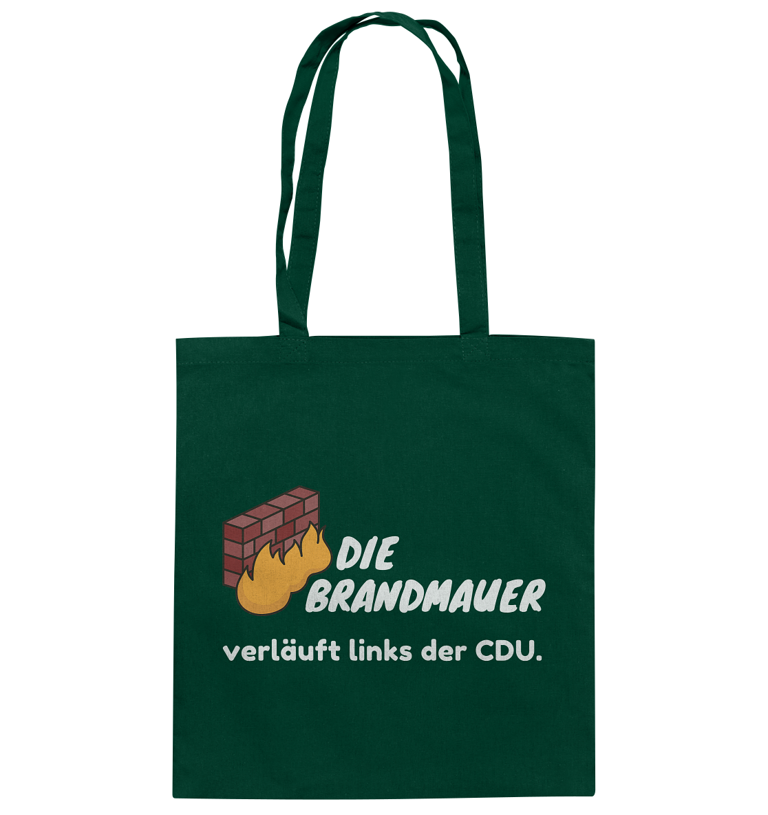 Brandmauer (weiße Schrift) - Baumwolltasche