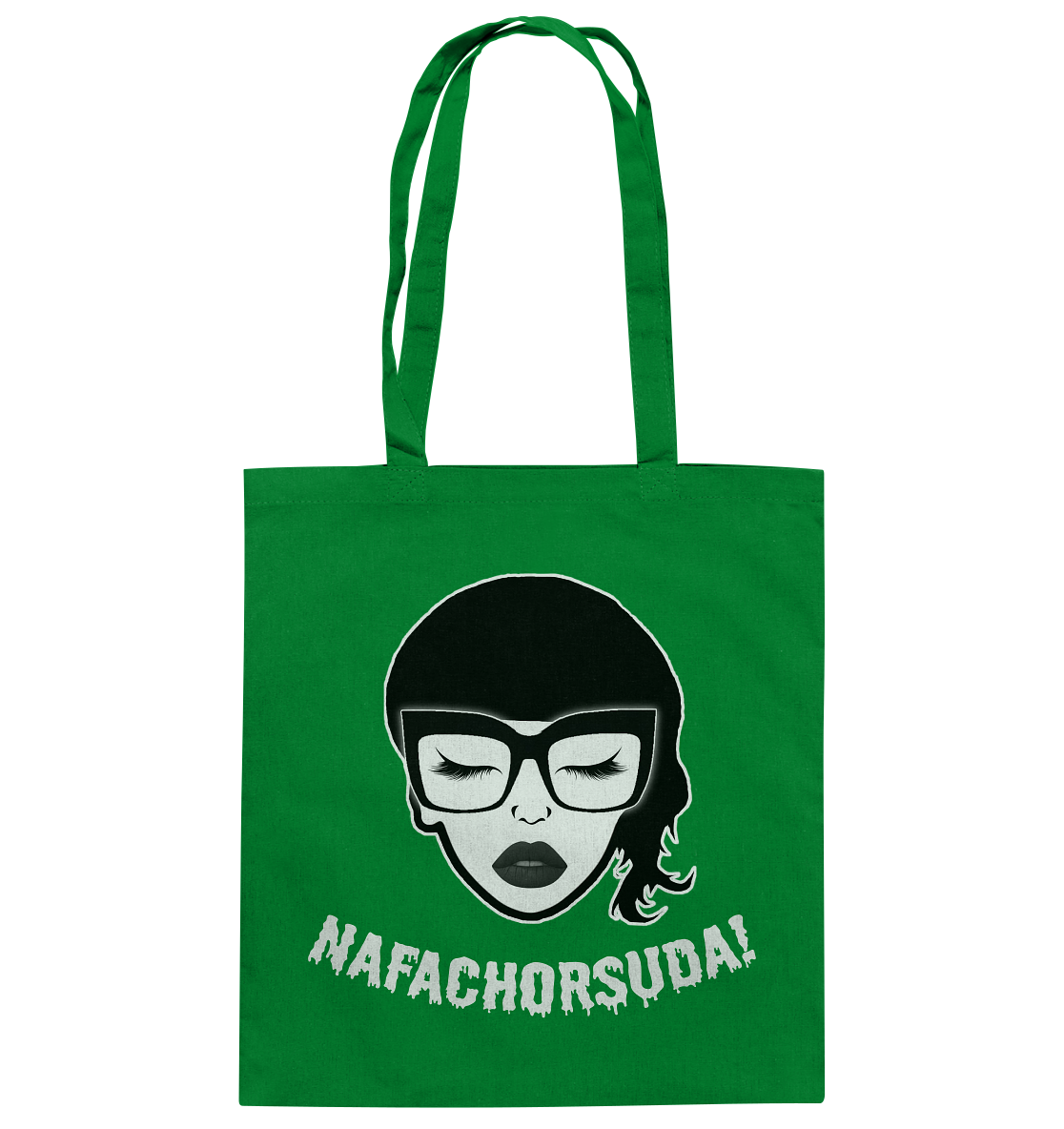 Nafachorsuda! Weiße Schrift - Baumwolltasche
