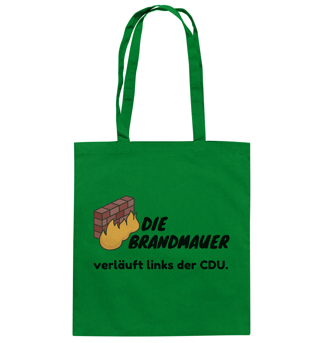 Brandmauer (schwarze Schrift) - Baumwolltasche