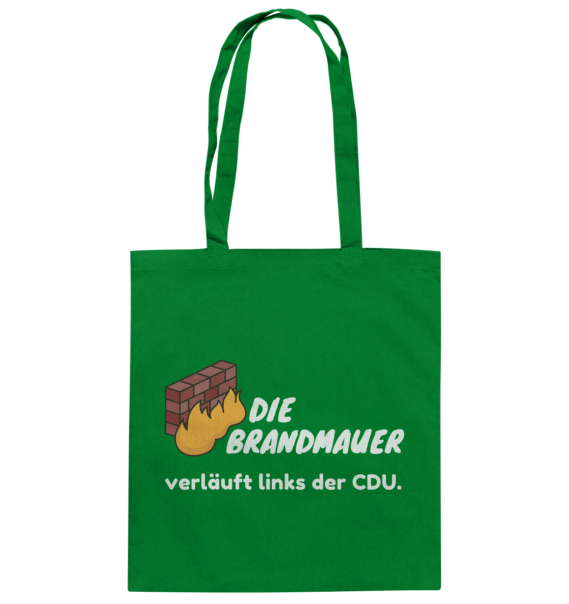 Brandmauer (weiße Schrift) - Baumwolltasche