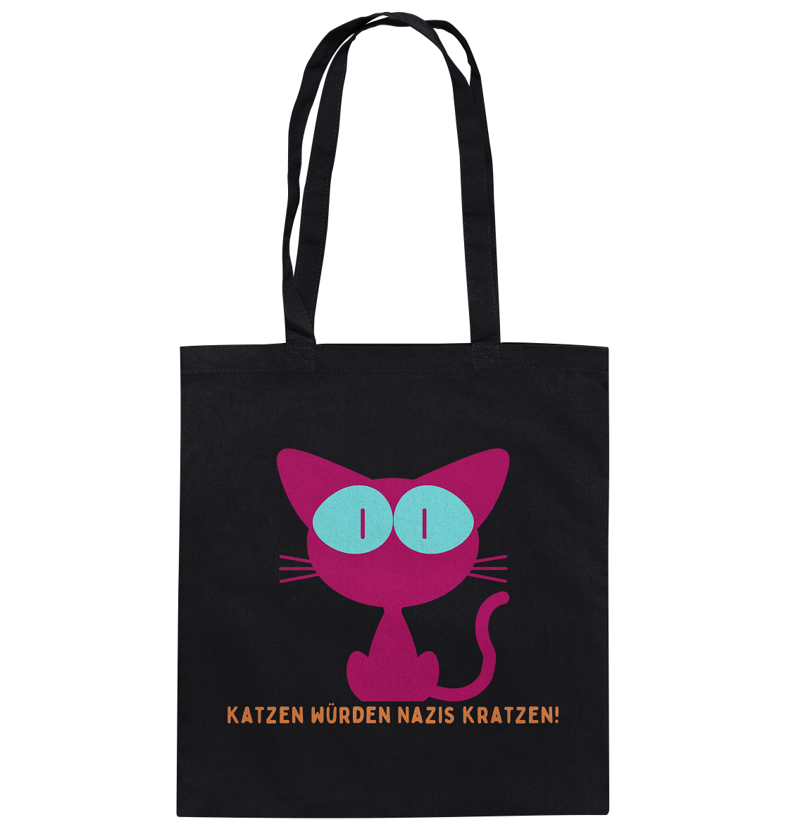 Katzen würden Nazis kratzen Stoffbeutel