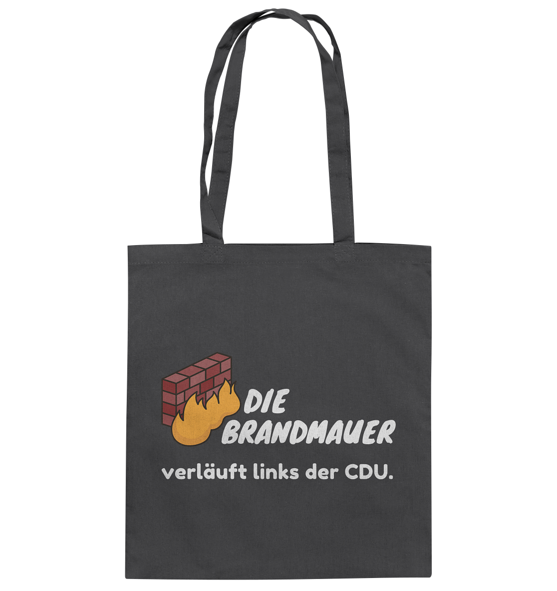 Brandmauer (weiße Schrift) - Baumwolltasche