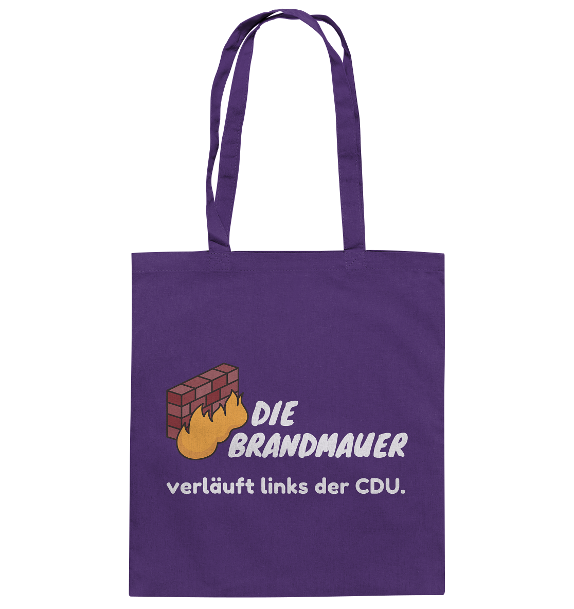 Brandmauer (weiße Schrift) - Baumwolltasche