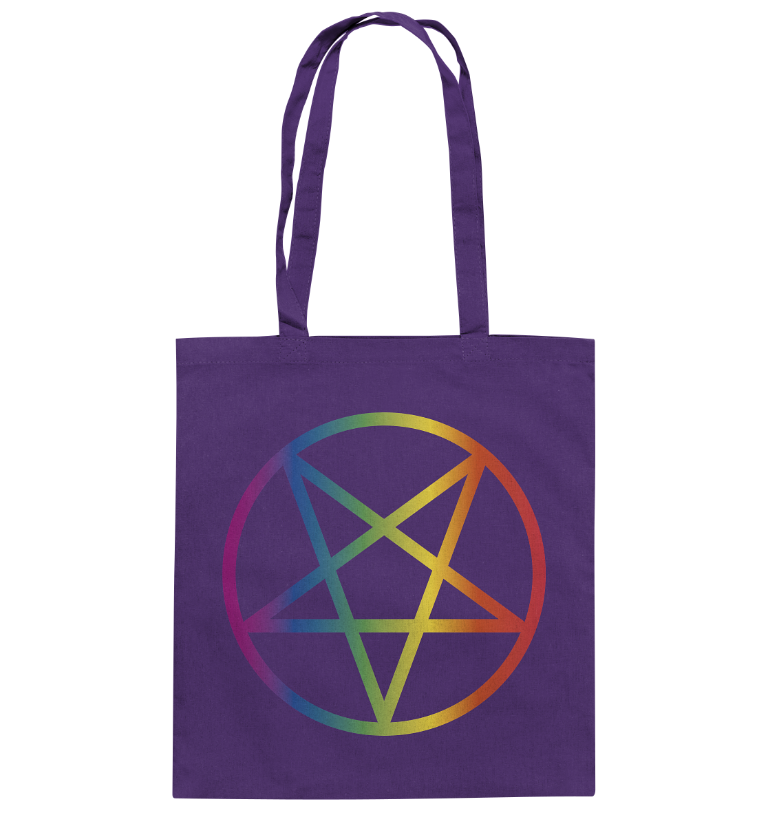 Regenbogen Pentagramm Stoffbeutel