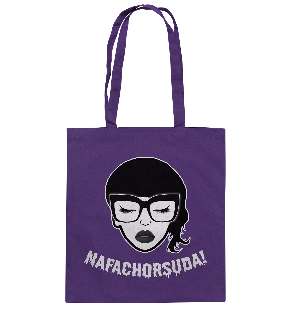 Nafachorsuda! Weiße Schrift - Baumwolltasche