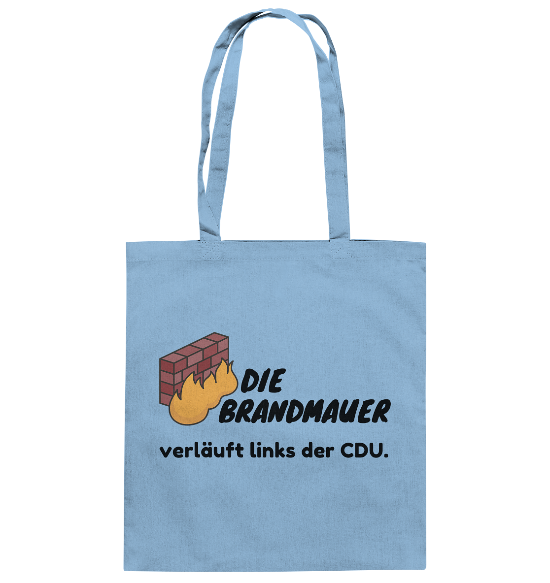 Brandmauer (schwarze Schrift) - Baumwolltasche