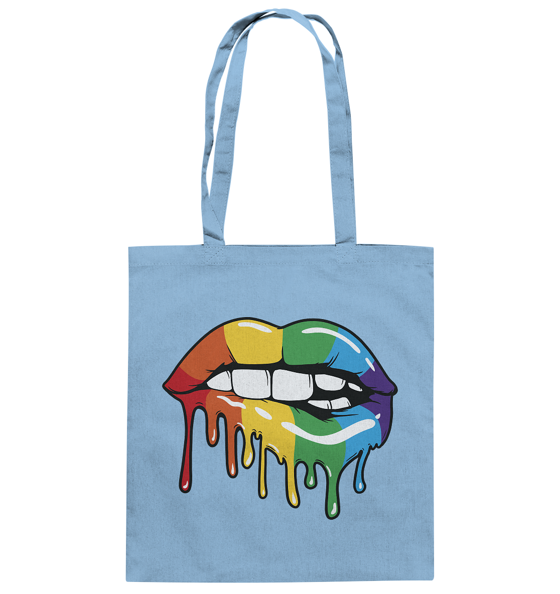 Regenbogen Lippen - Baumwolltasche