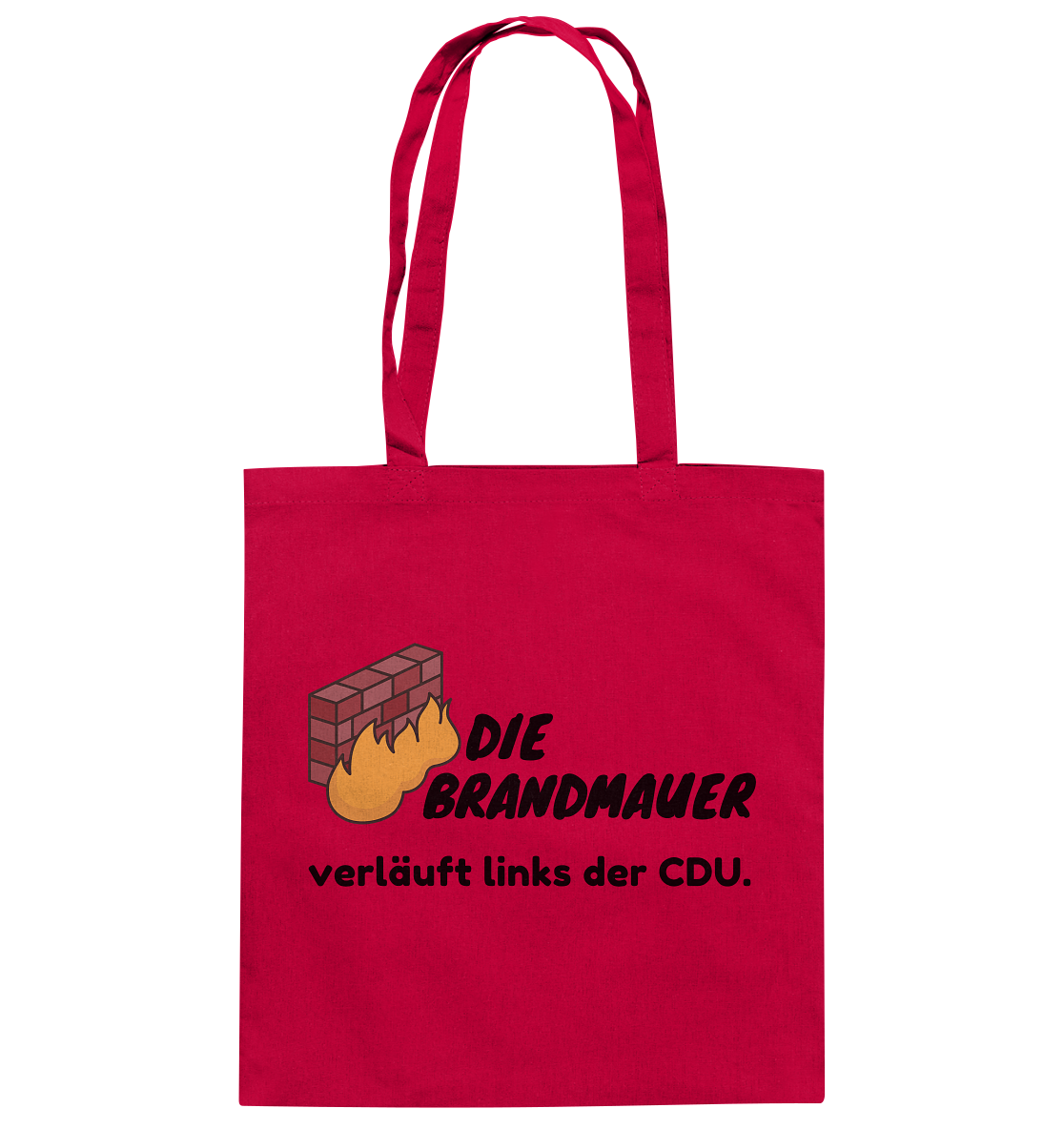 Brandmauer (schwarze Schrift) - Baumwolltasche