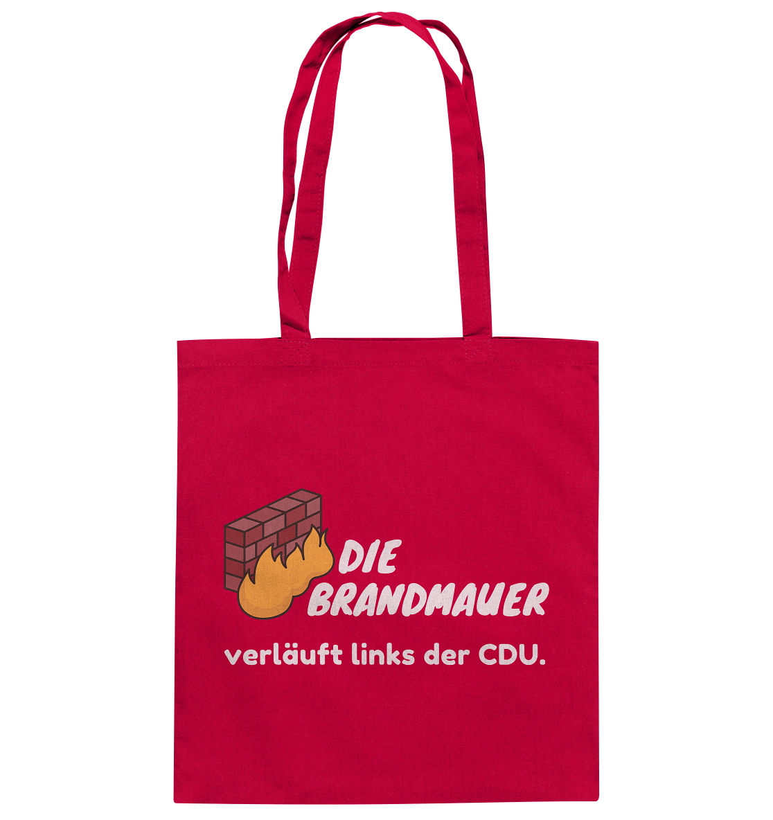 Brandmauer (weiße Schrift) - Baumwolltasche