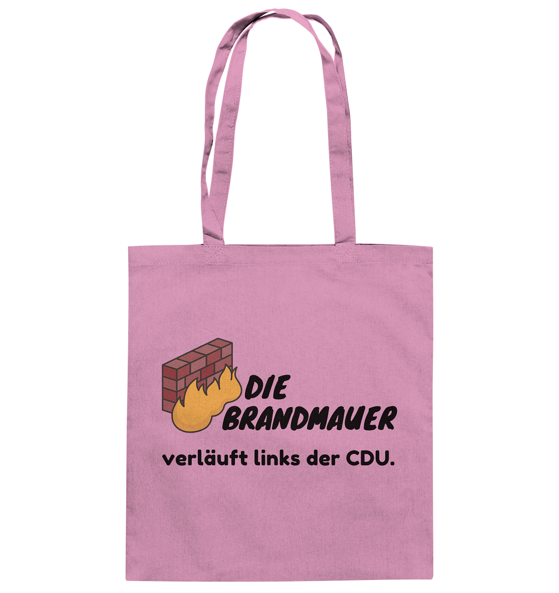 Brandmauer (schwarze Schrift) - Baumwolltasche