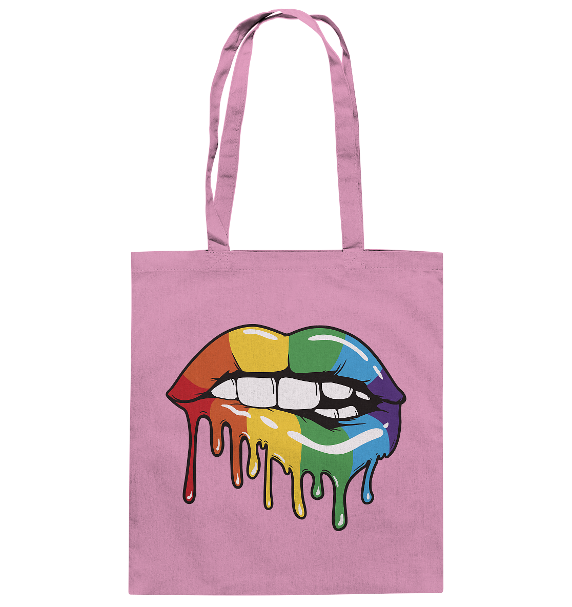 Regenbogen Lippen - Baumwolltasche