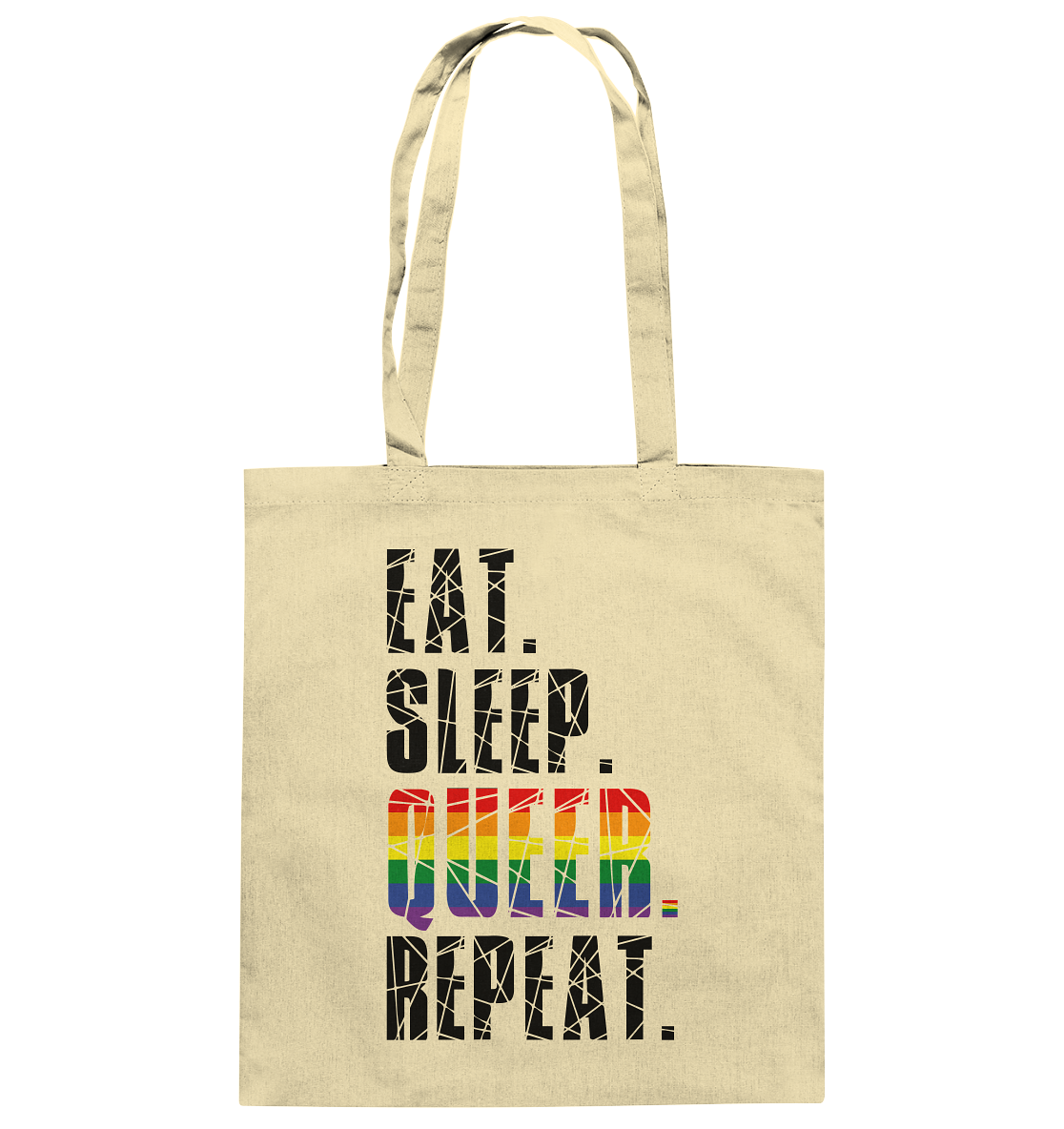 EAT. SLEEP. QUEER. REPEAT. - Baumwolltasche