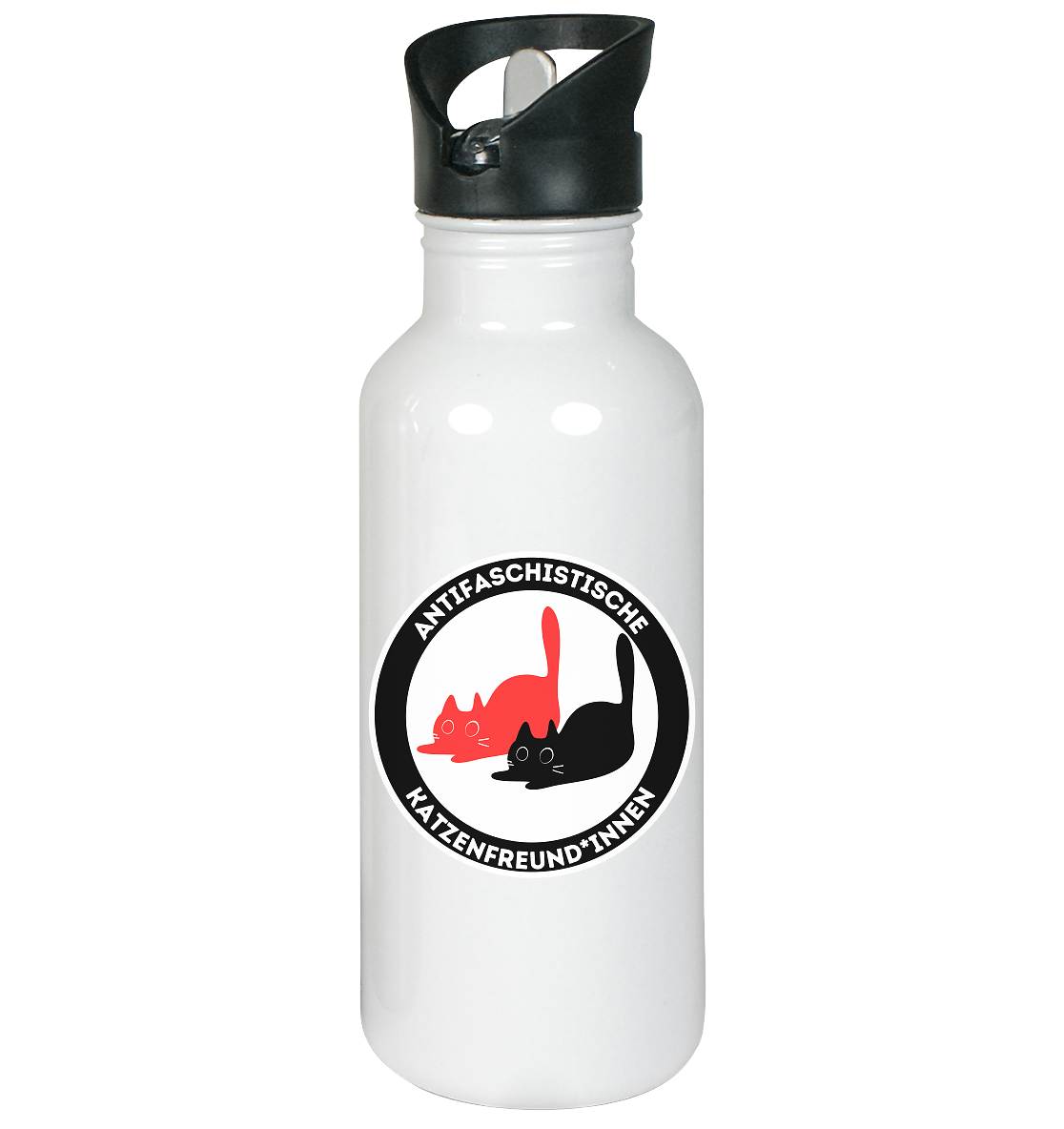 Antifaschistische Katzenfreund*innen - Edelstahl-Trinkflasche