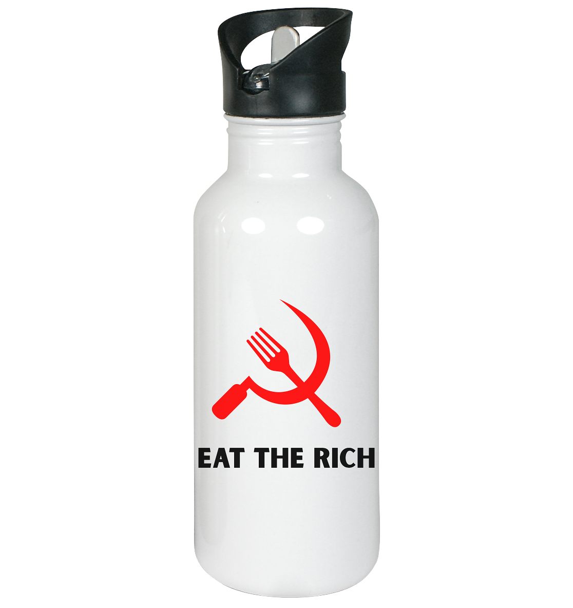 Eat the Rich "Gabel & Sichel Edition" - Edelstahl-Trinkflasche