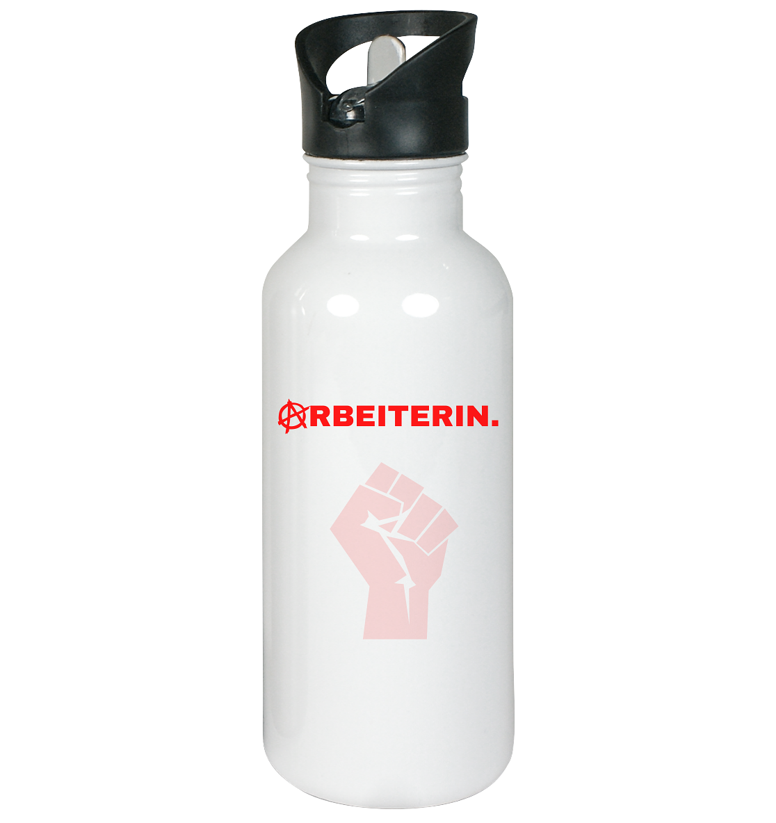 ARBEITERIN. "Solidarisch und Frei Edition" - Edelstahl-Trinkflasche