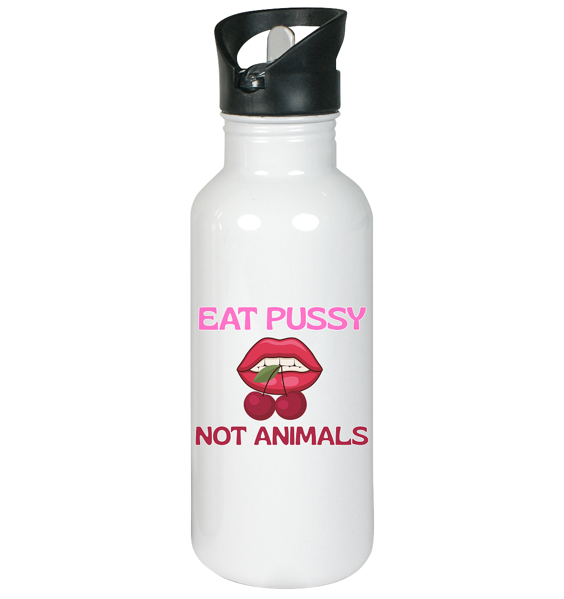 Eat Pussy Not Animals "Cherry Bite Edition" - Edelstahl-Trinkflasche