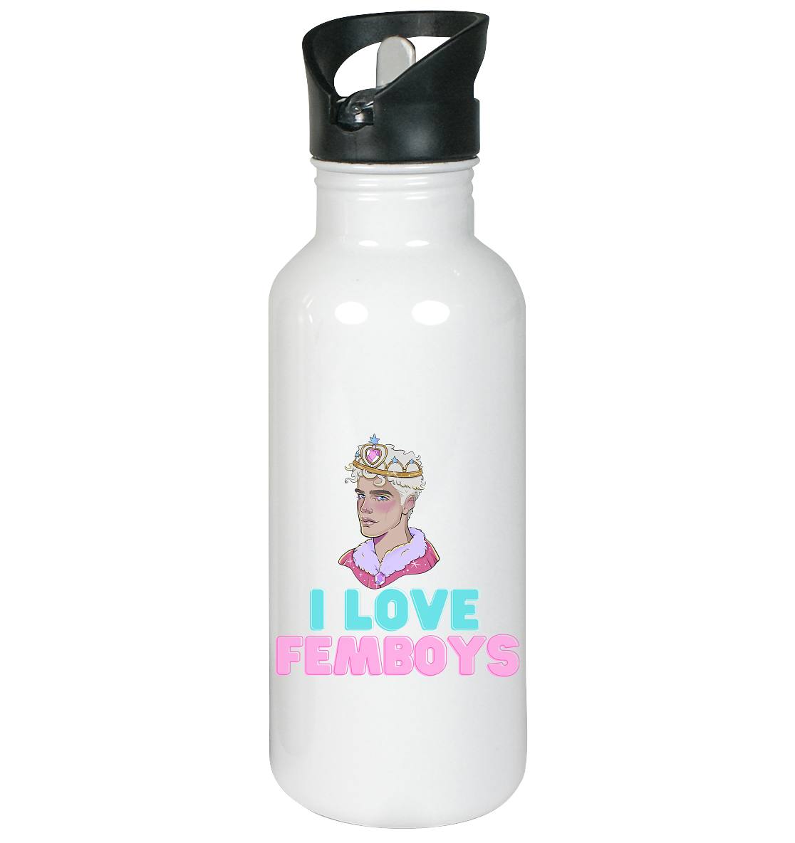I Love Femboys "Royal Blush Edition" - Edelstahl-Trinkflasche