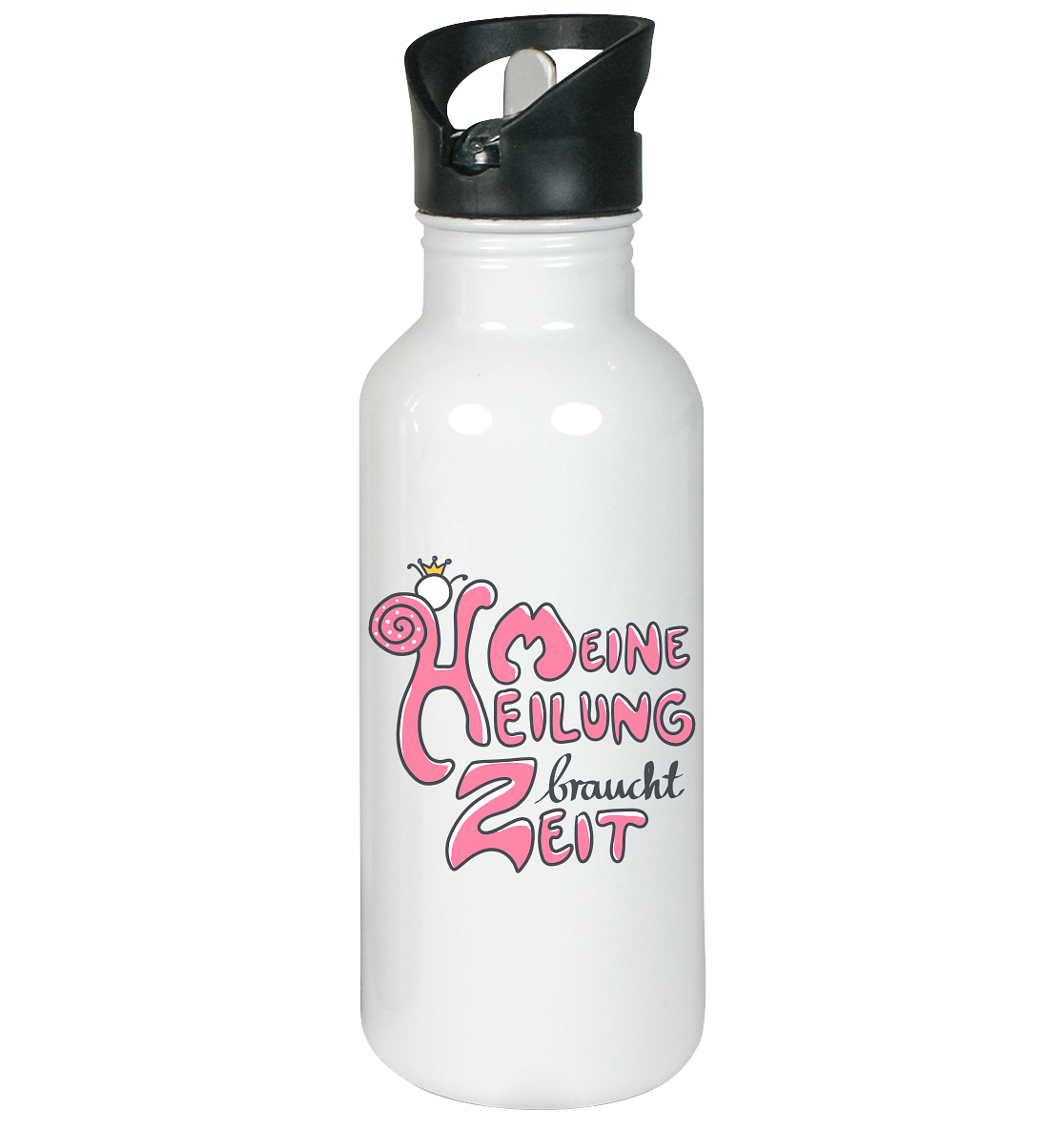 Meine Heilung braucht Zeit "Pinke Edition" - Edelstahl-Trinkflasche