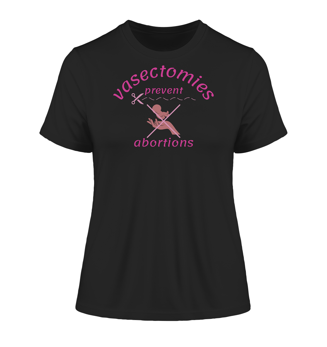 Vasectomies Prevent Abortions - Fitted Ladies Organic Shirt