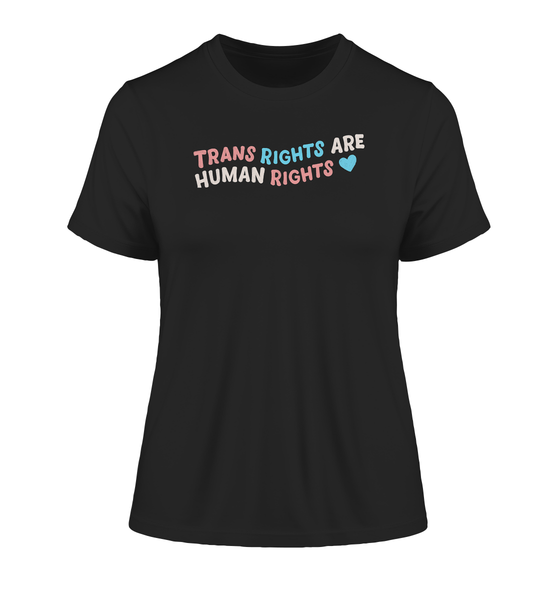 Trans Rights are Human Rights "Pastel Power Edition" - Fitted Ladies Organic Shirt