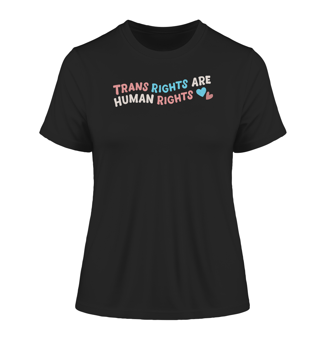Trans Rights are Human Rights "Pastel Power Edition" - Fitted Ladies Organic Shirt