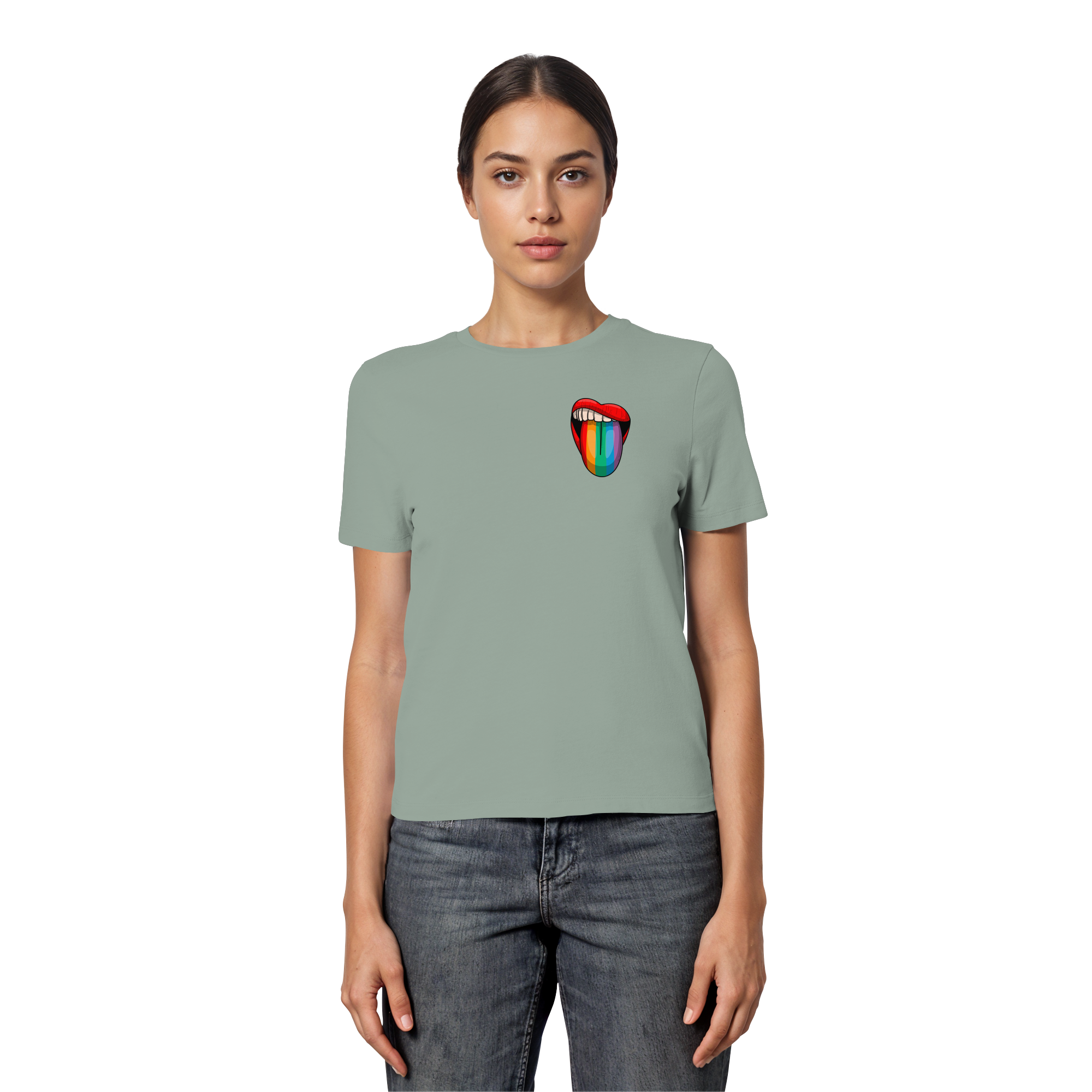 Speak Up or Shut Up Backprint - Fitted Ladies Organic Shirt