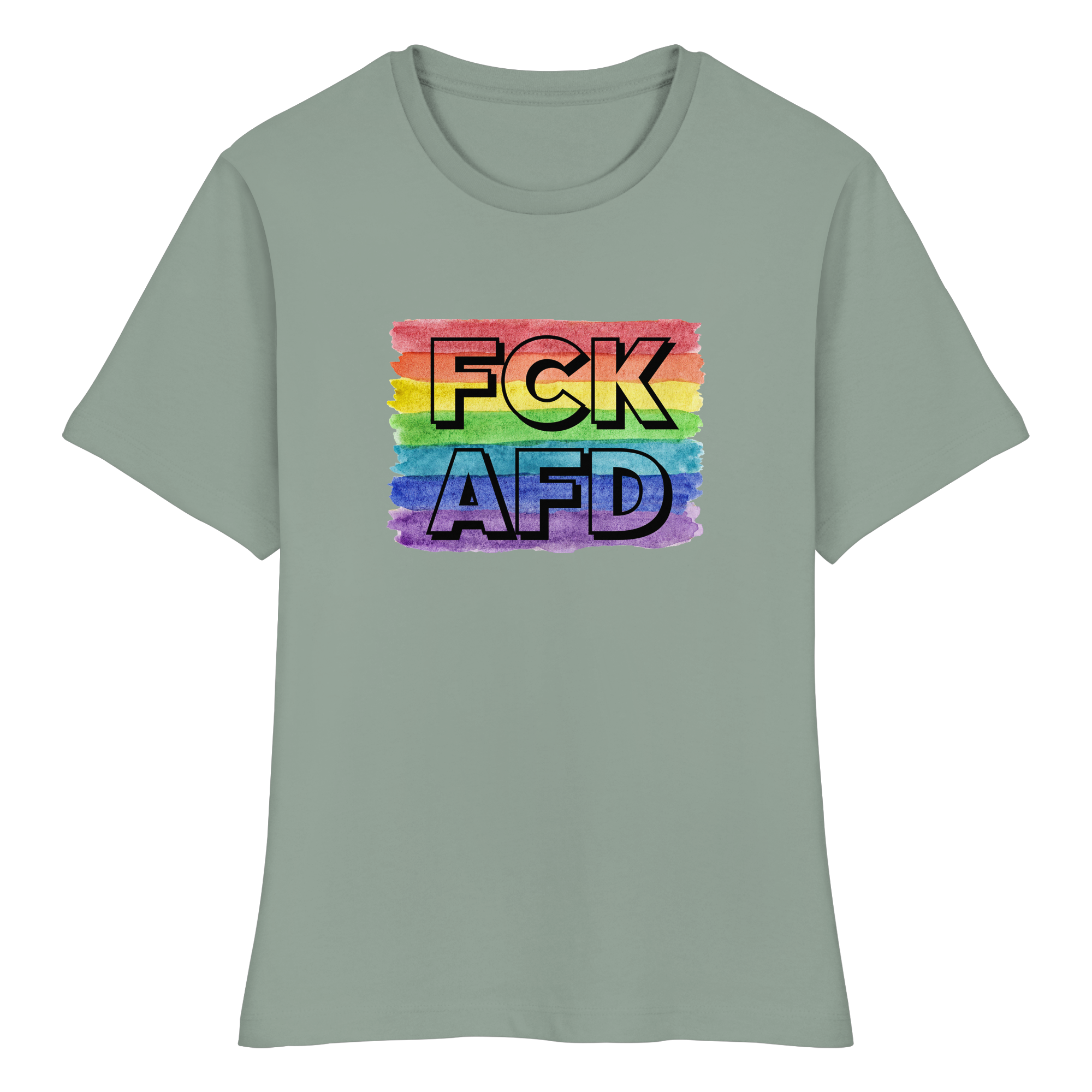 FCK AFD "Rainbow Resistance Edition" - Fitted Ladies Organic Shirt