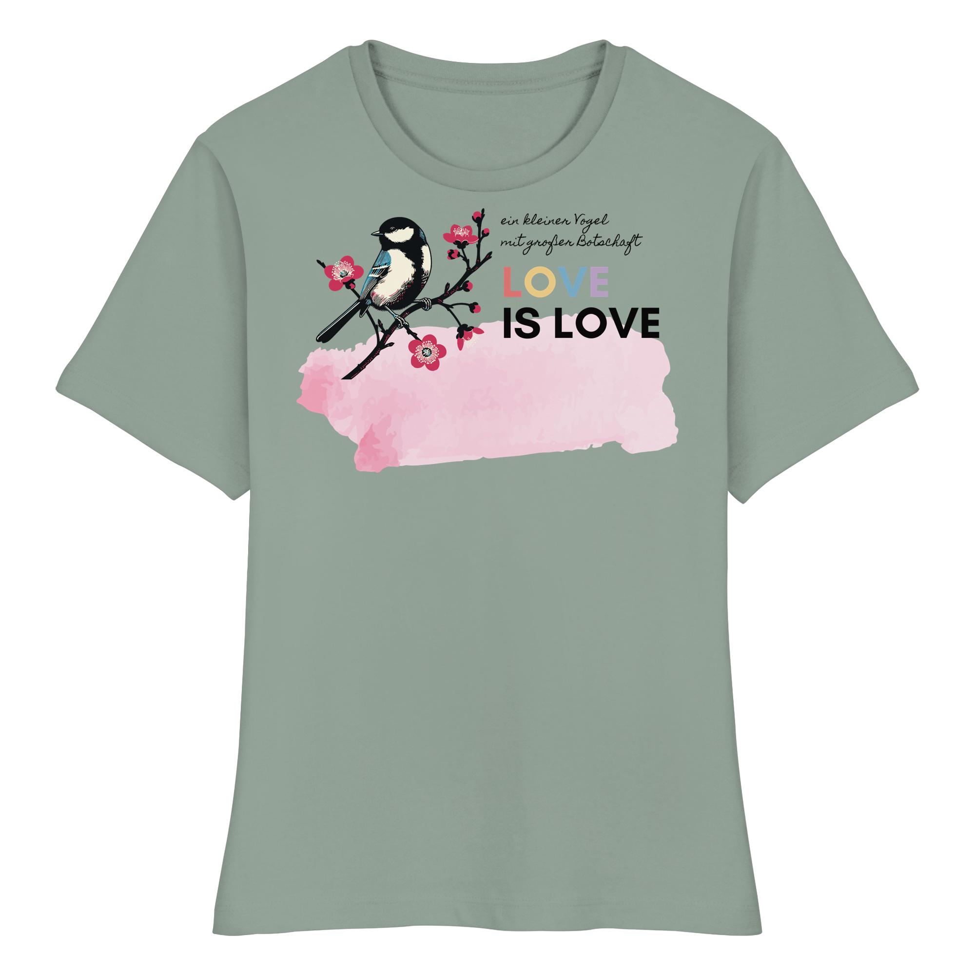 Kleine Flügel, große Botschaft - Fitted Ladies Organic Shirt